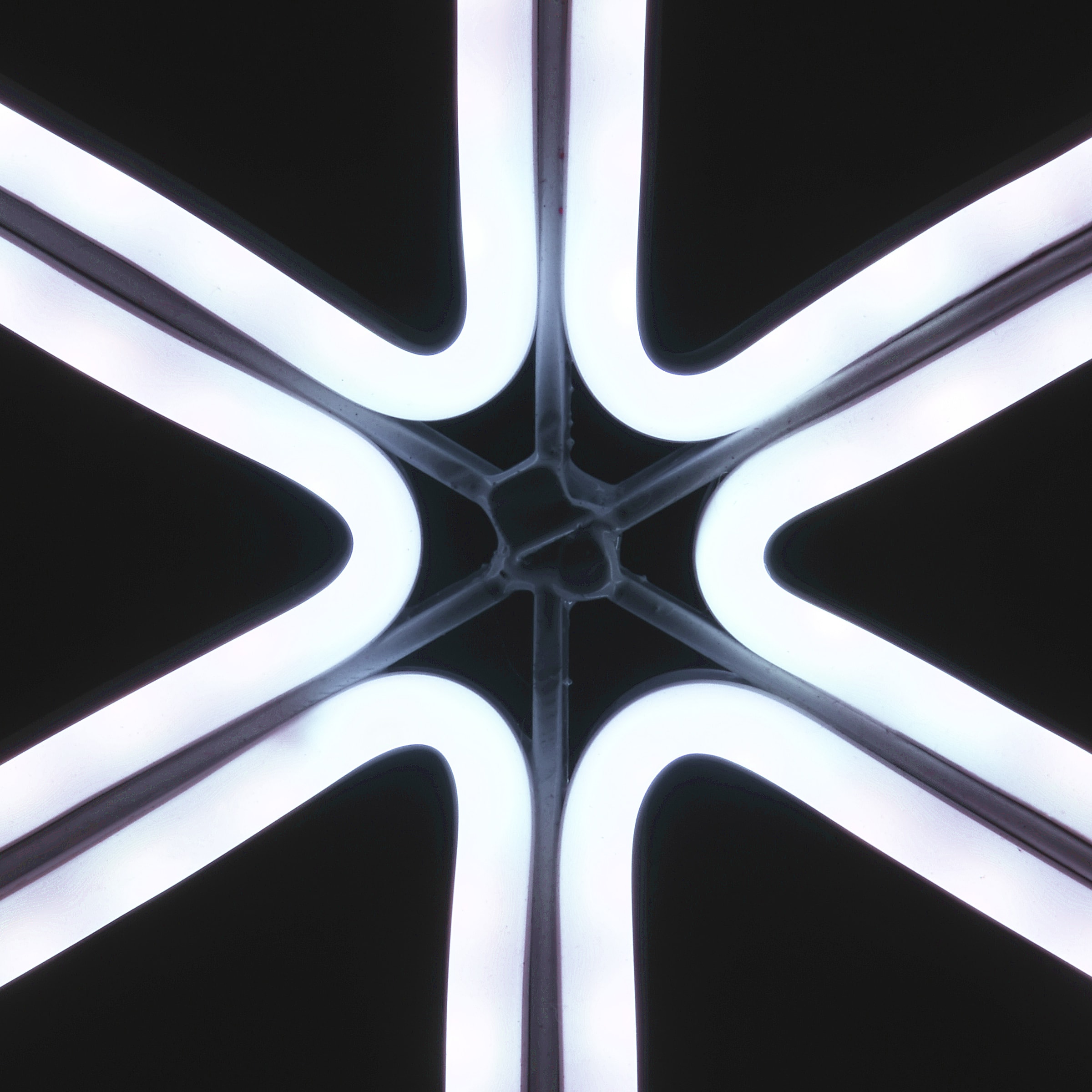 18" Neon Style Lighted Snowflake Wall Accent
