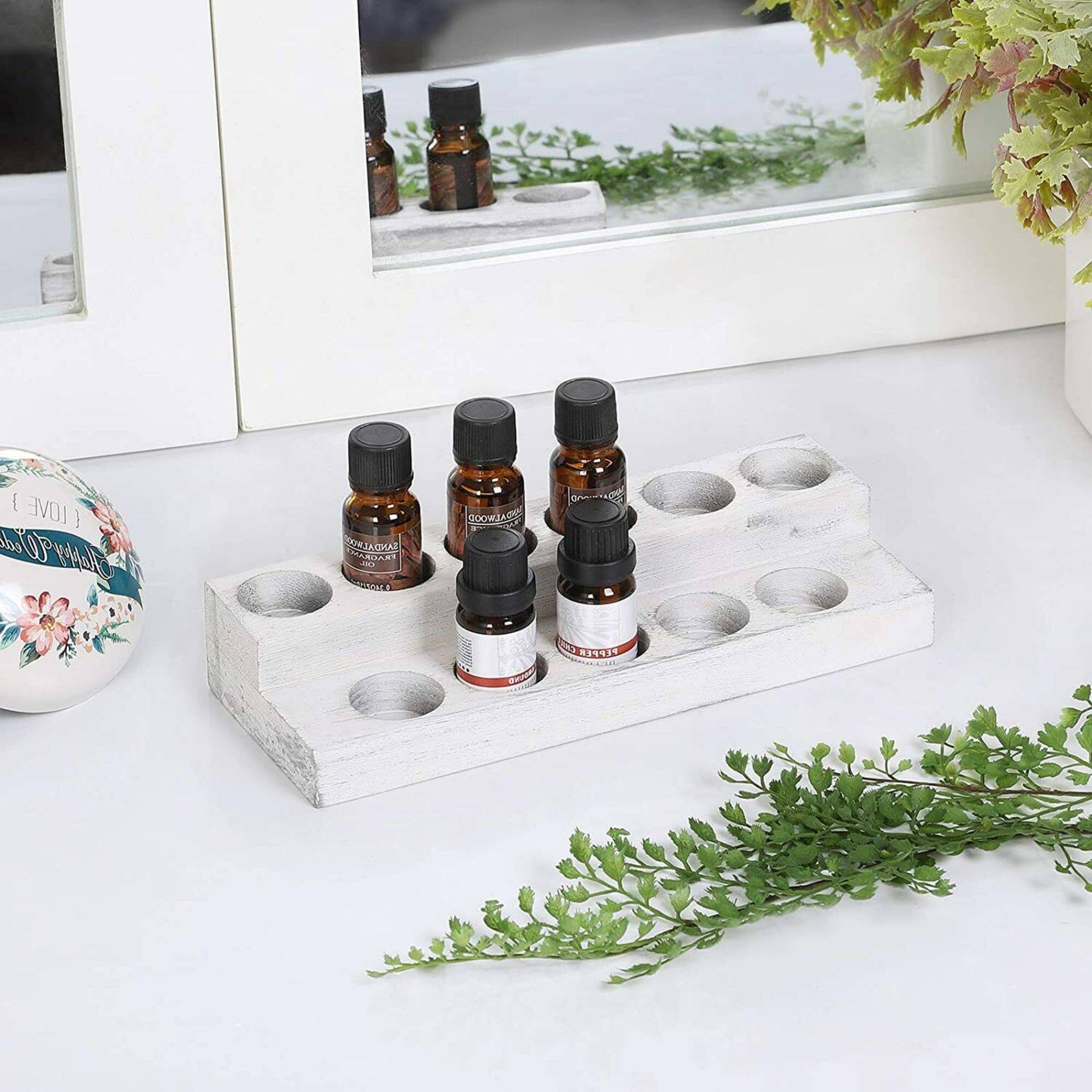 NEX&#x2122; 2-Tier White Wooden Essential Oils Display Holder, 2ct.