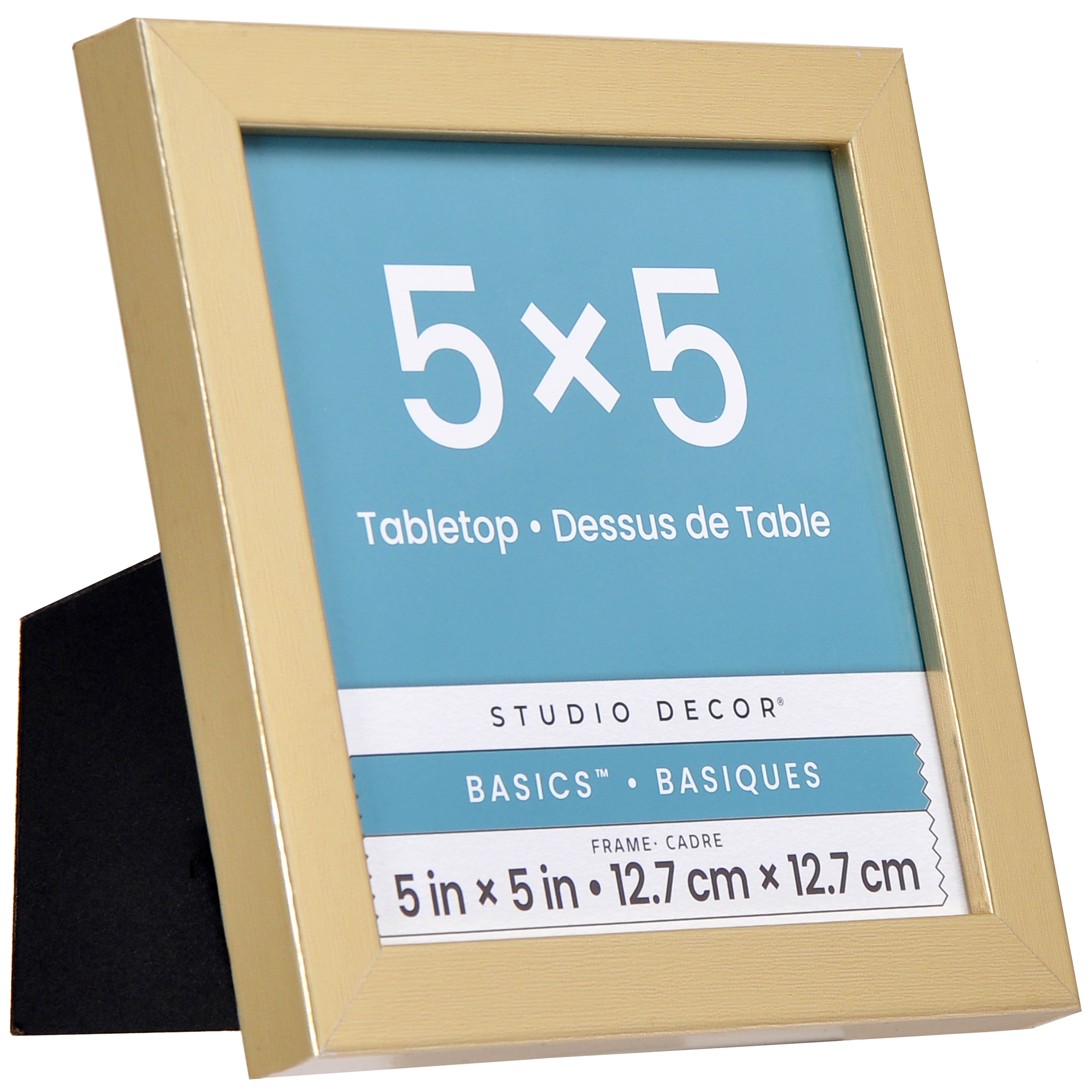 Basics&#x2122; 5&#x22; x 5&#x22; Gold Linear Tabletop Frame by Studio D&#xE9;cor&#xAE;