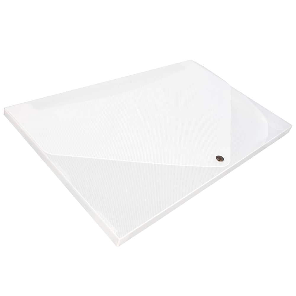 JAM Paper Clear 11" x 17" Snap Closure Plastic Portfolio