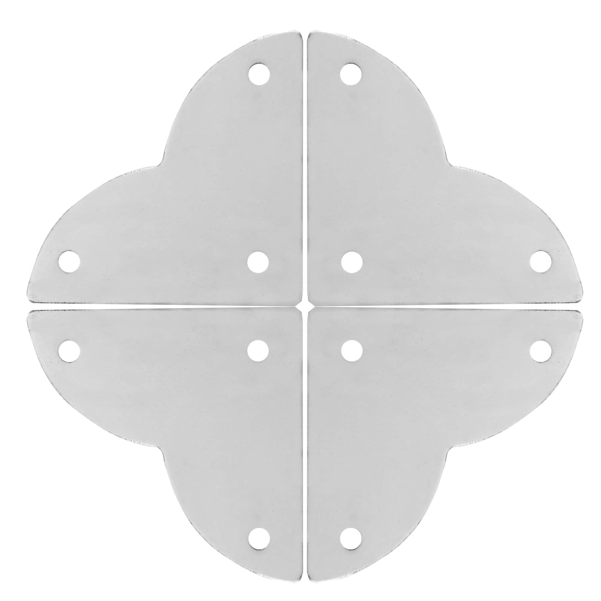 Dritz® Home Small Nickel Smooth Quatrefoil Corners, 3 Pack