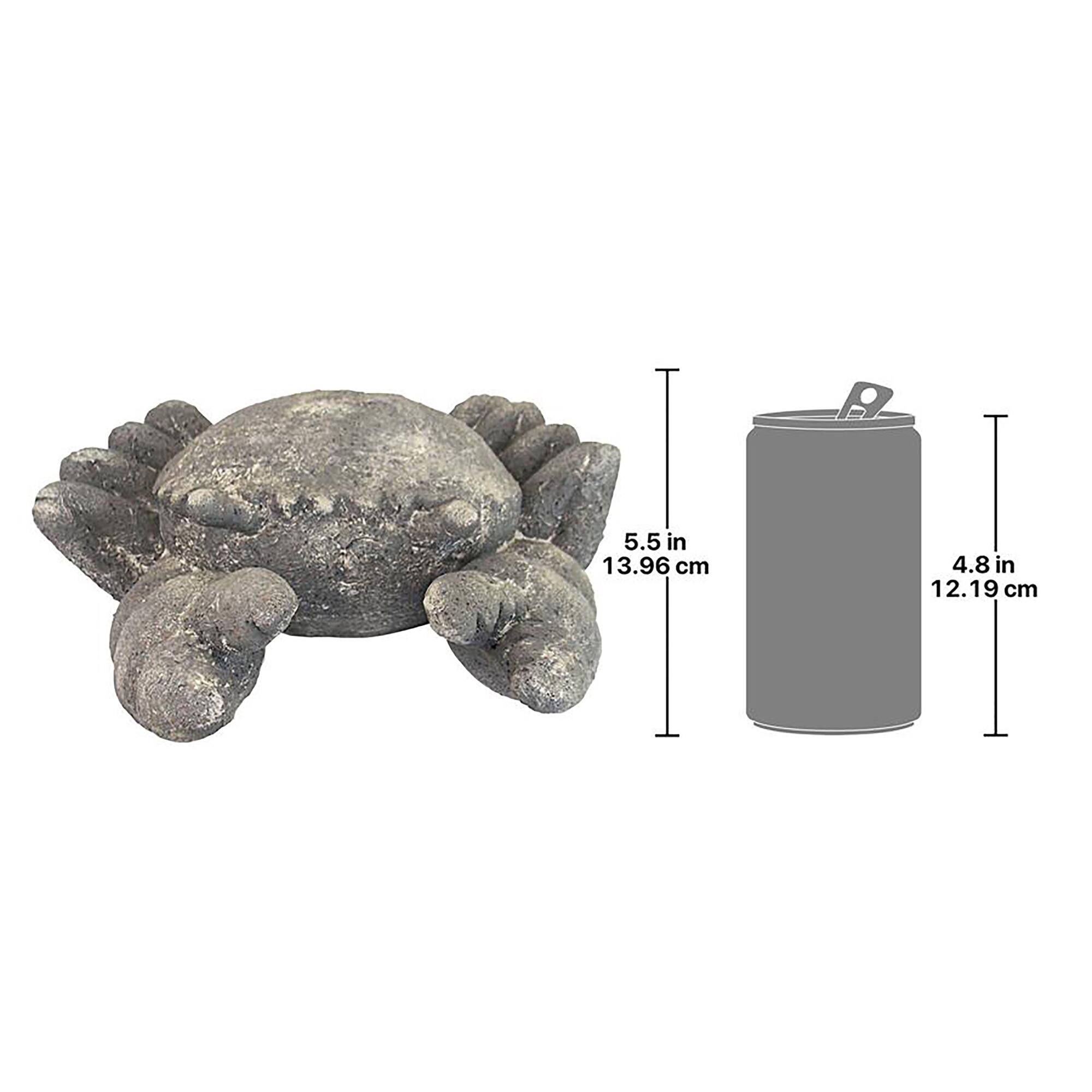 Design Toscano 13.5" Cantankerous Stone Crab Garden Statue