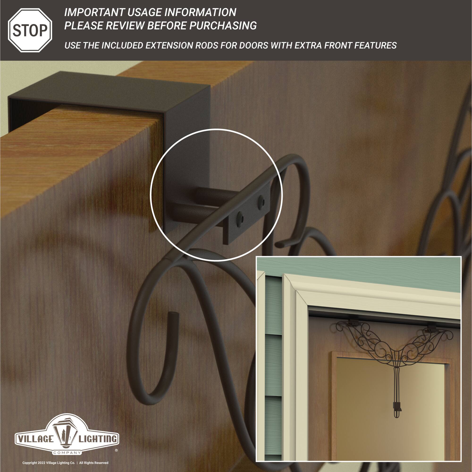 Village Lighting Adjustable Elegant Wreath Hanger