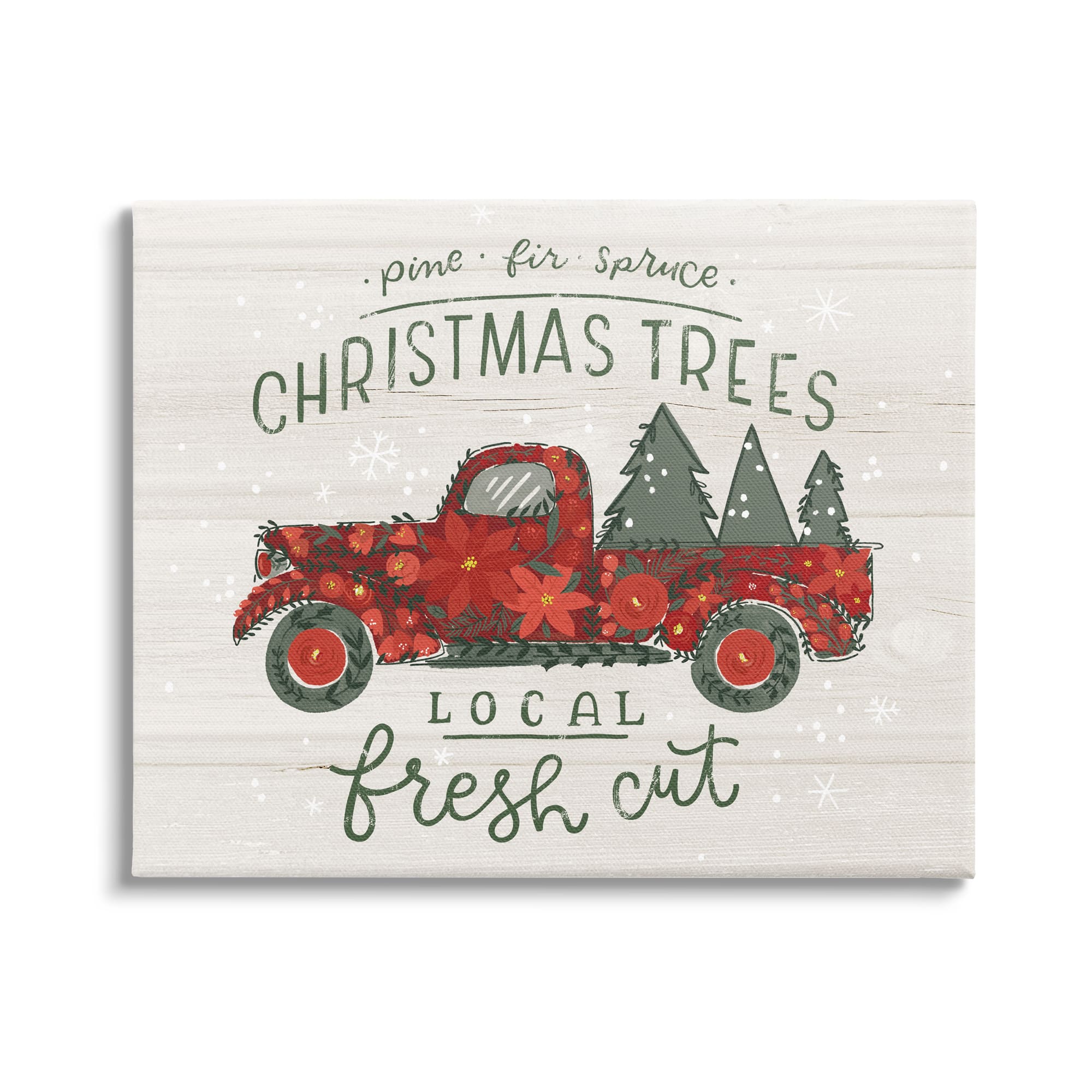 Stupell Industries Local Fresh Cut Christmas Trees Canvas Wall Art