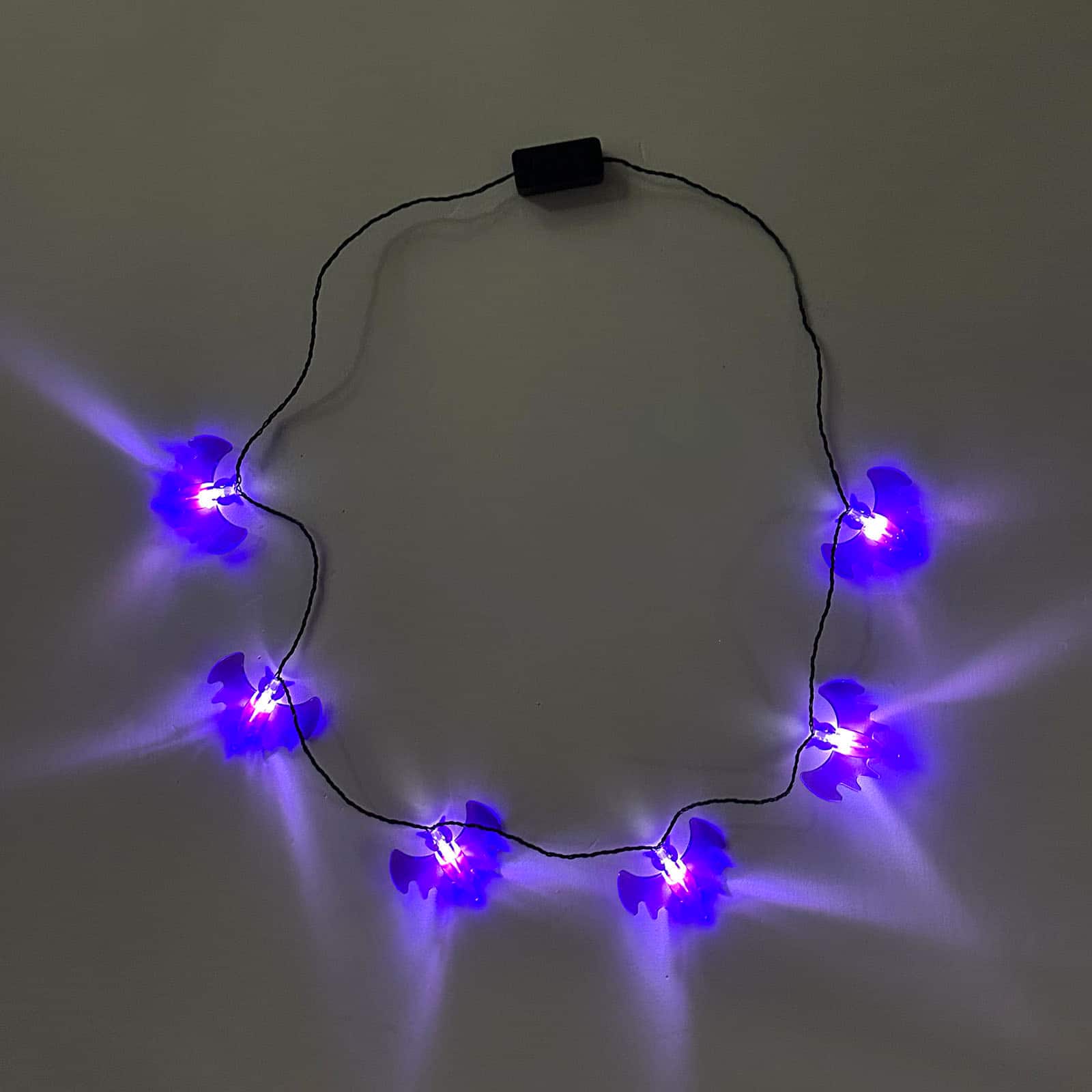 Purple Bats Light-Up Necklace by Celebrate It&#x2122;