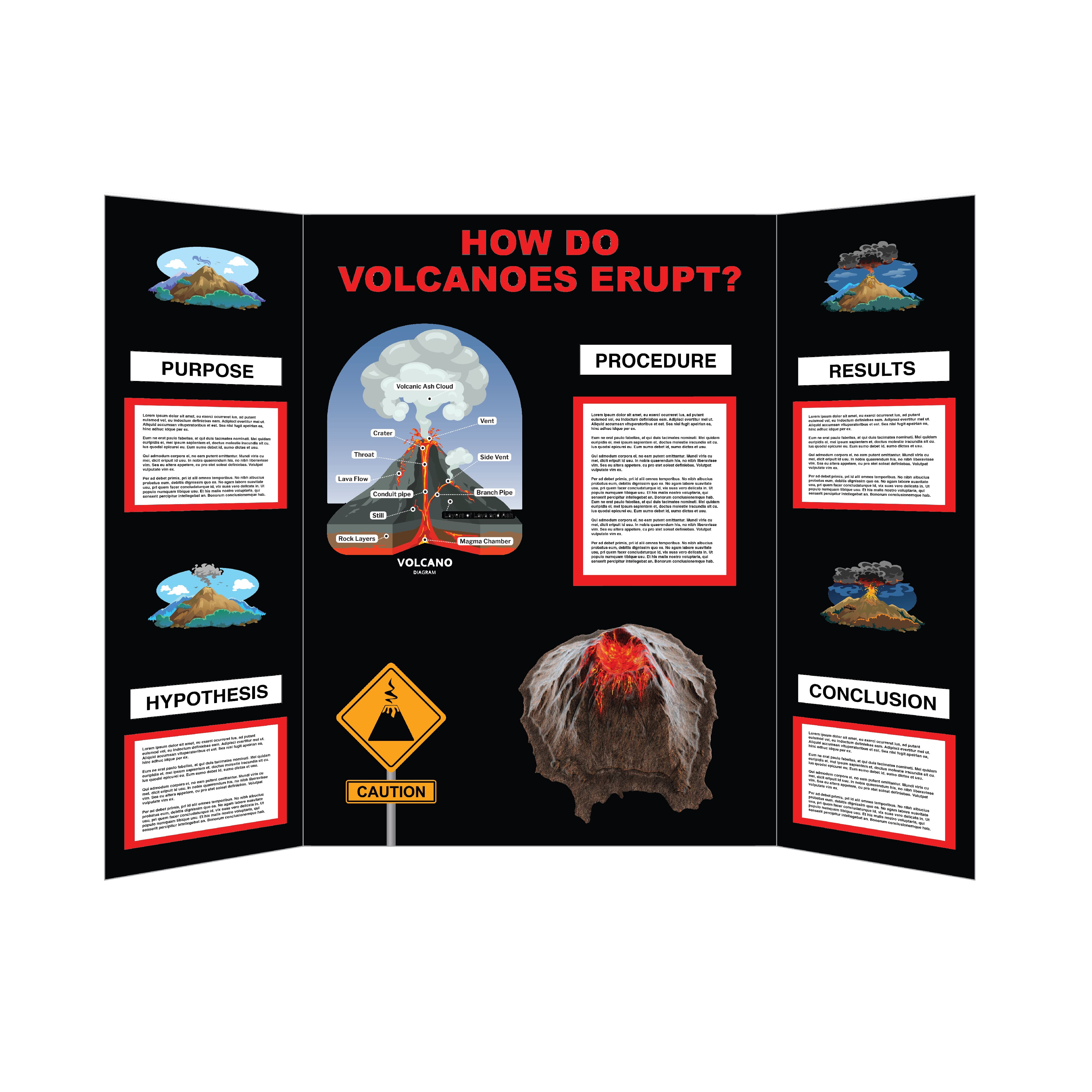 36" x 48" Corrugated Tri-Fold Display Board