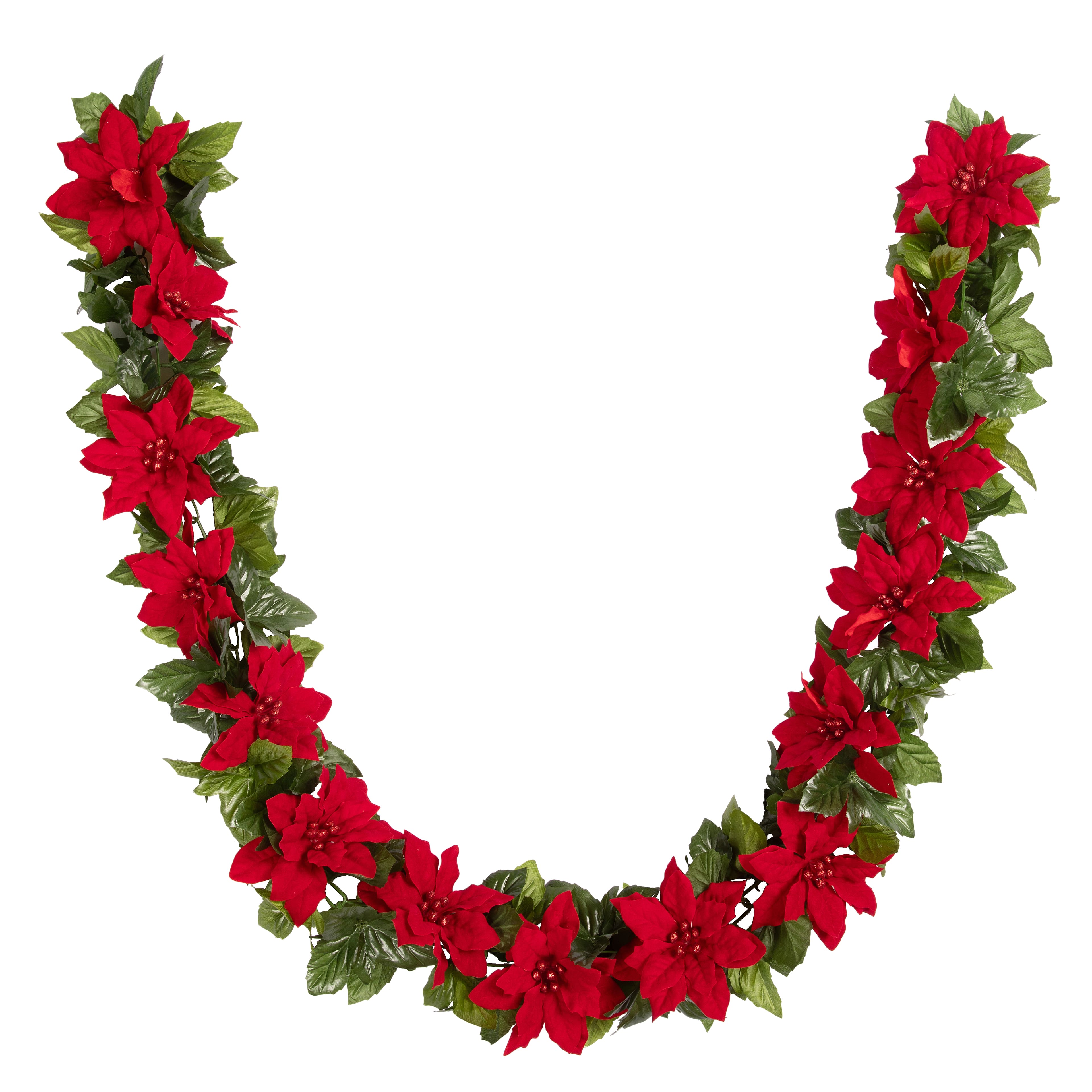 6ft. Red Poinsettia Chain Garland by Ashland&#xAE;