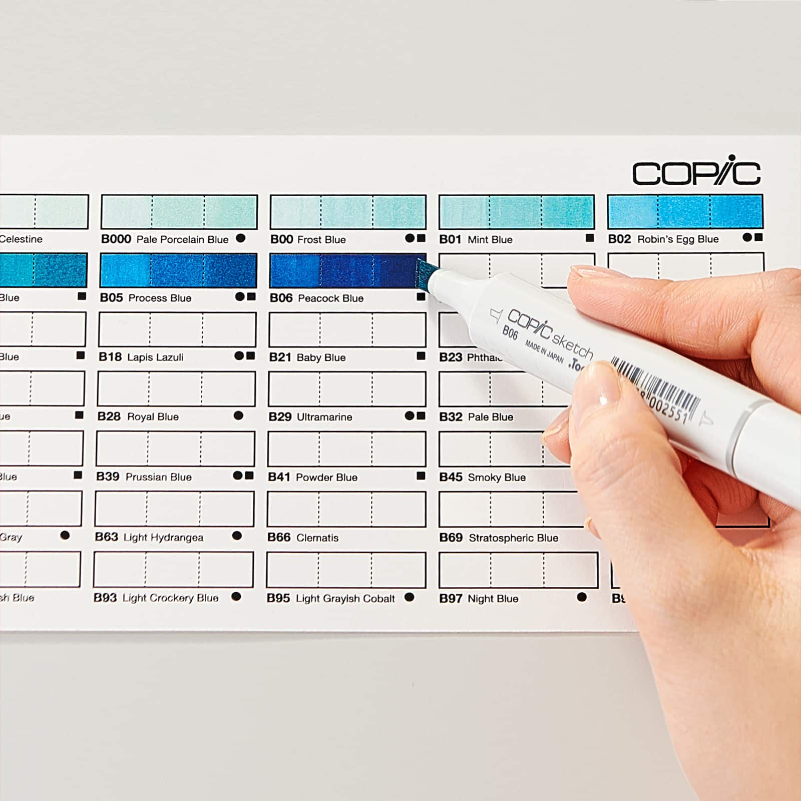 Copic&#xAE; Color Swatch Cards