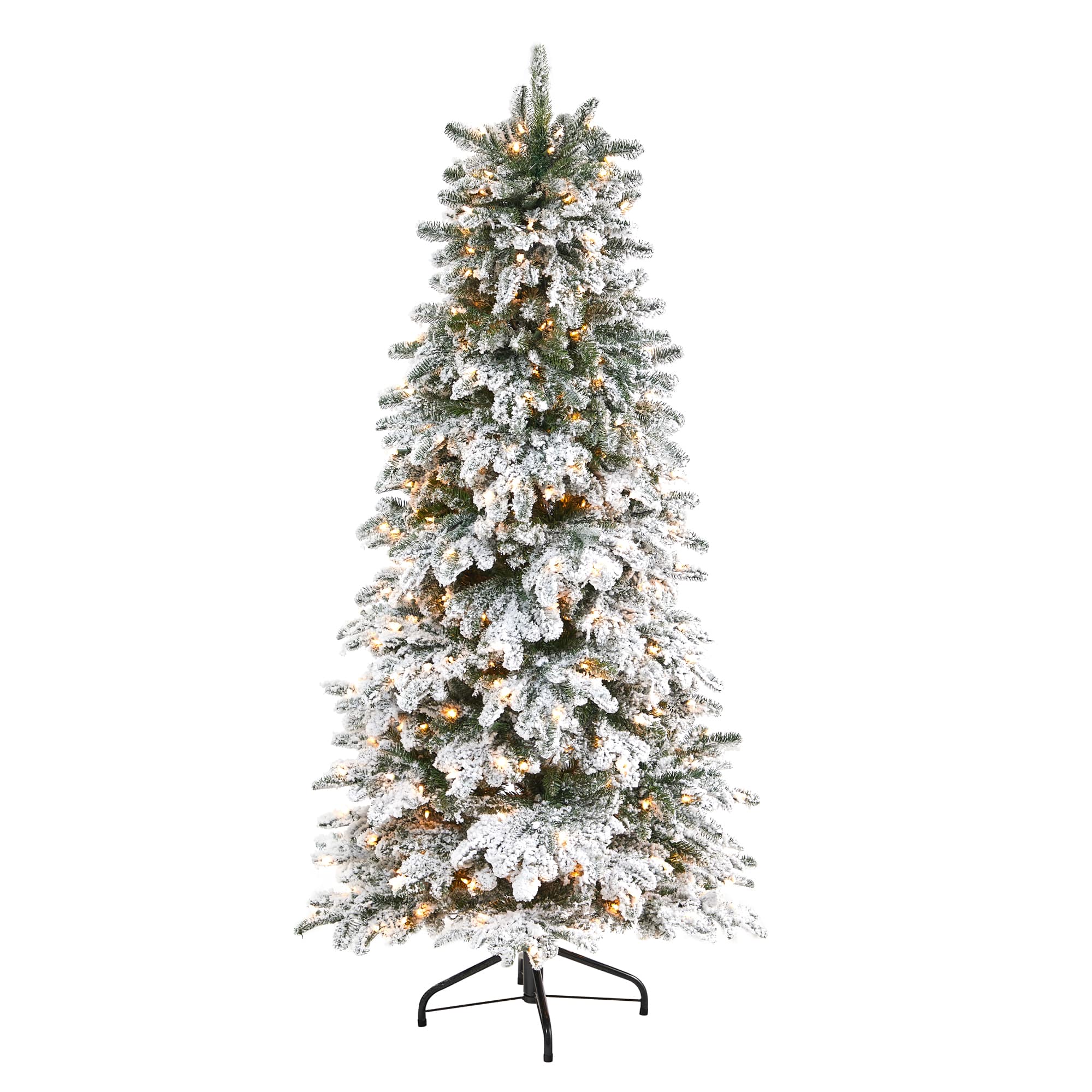 6ft. Pre-Lit North Carolina Fir Artificial Christmas Tree, White Lights