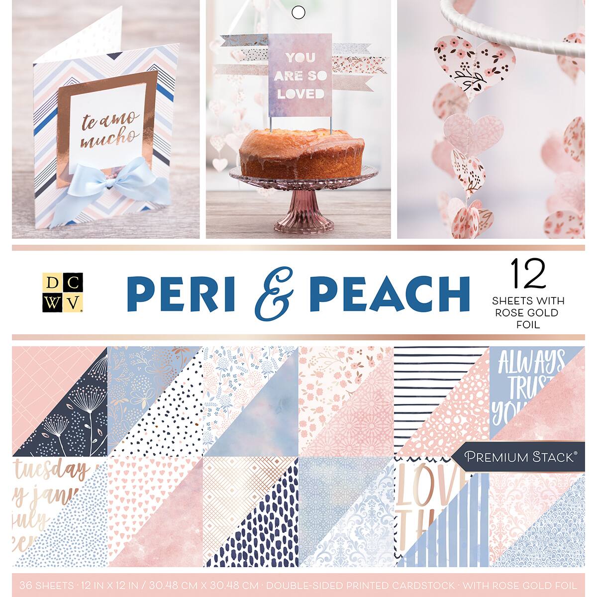 DCWV® Peri & Peach DoubleSided Cardstock Paper Pad, 12" x 12" Michaels
