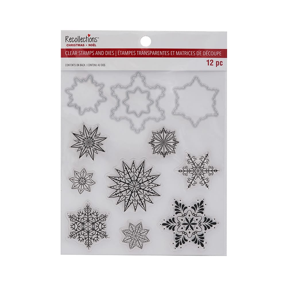 Snowflake Clear Stamp &#x26; Die Set by Recollections&#x2122;