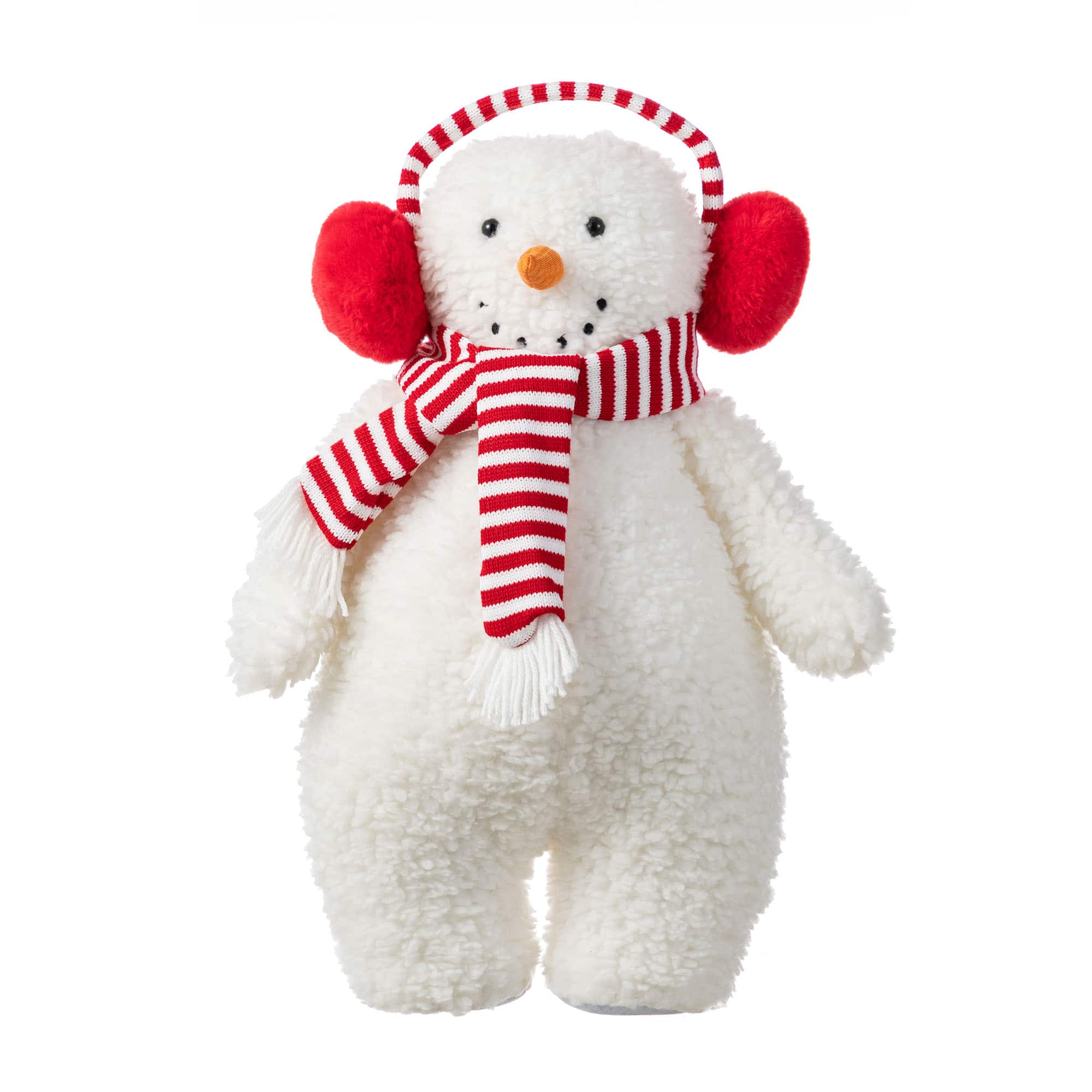 Glitzhome&#xAE; 17.75&#x22;H Christmas Fabric Standing Snowman