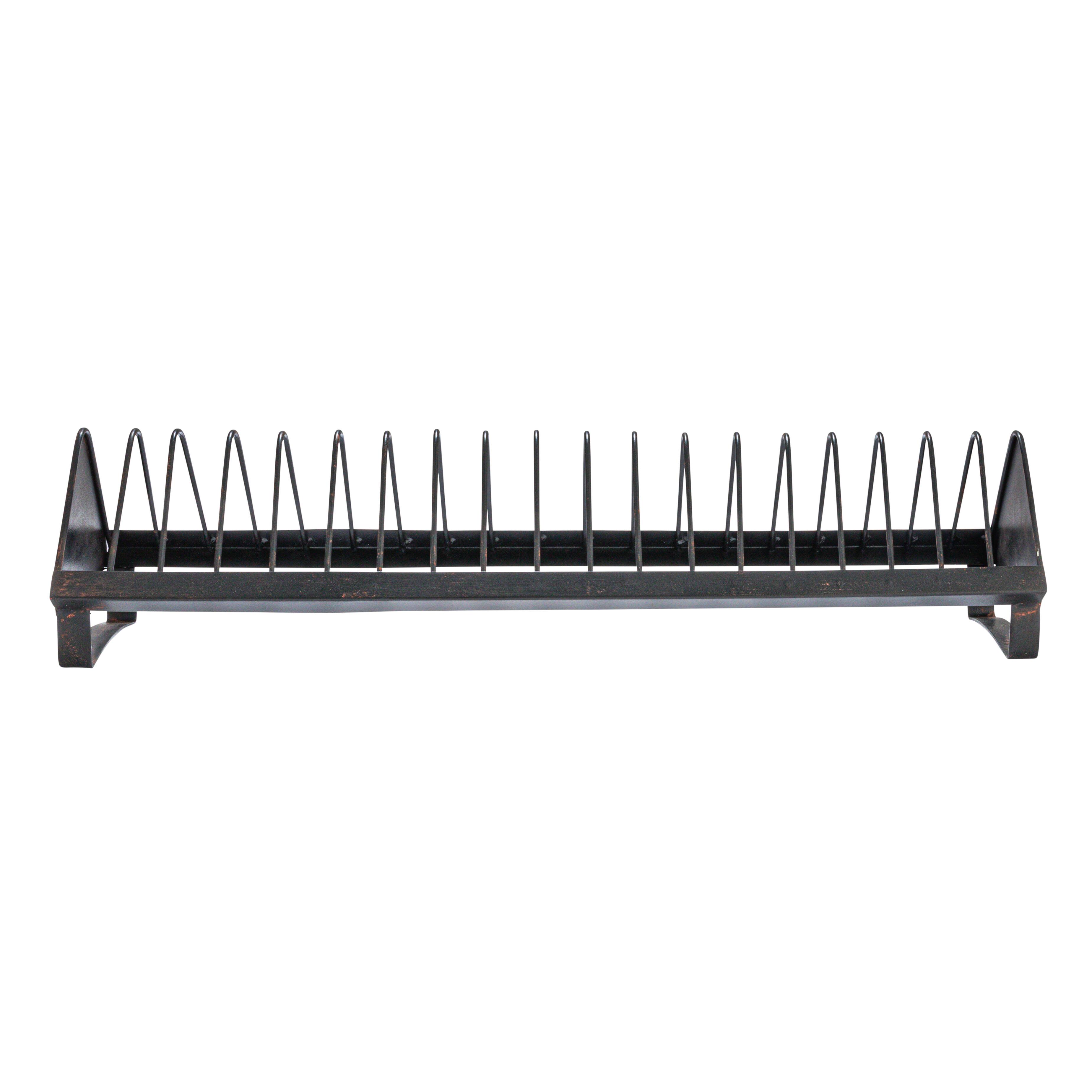 Hello Honey® 24" Distressed Black Rustic Farmhouse Metal Dish Rack
