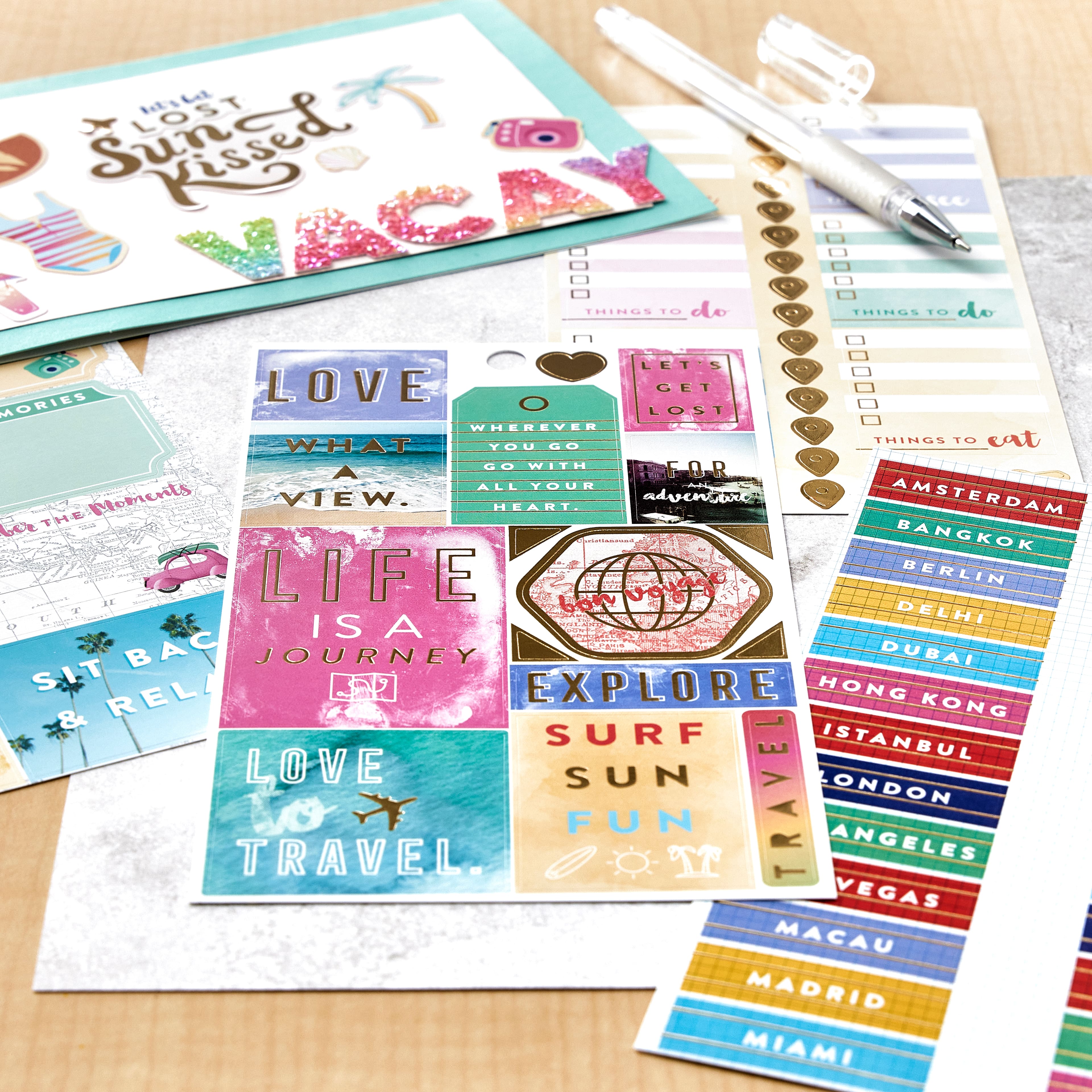 Scrapbook Customs  Collections World Travel Stickers