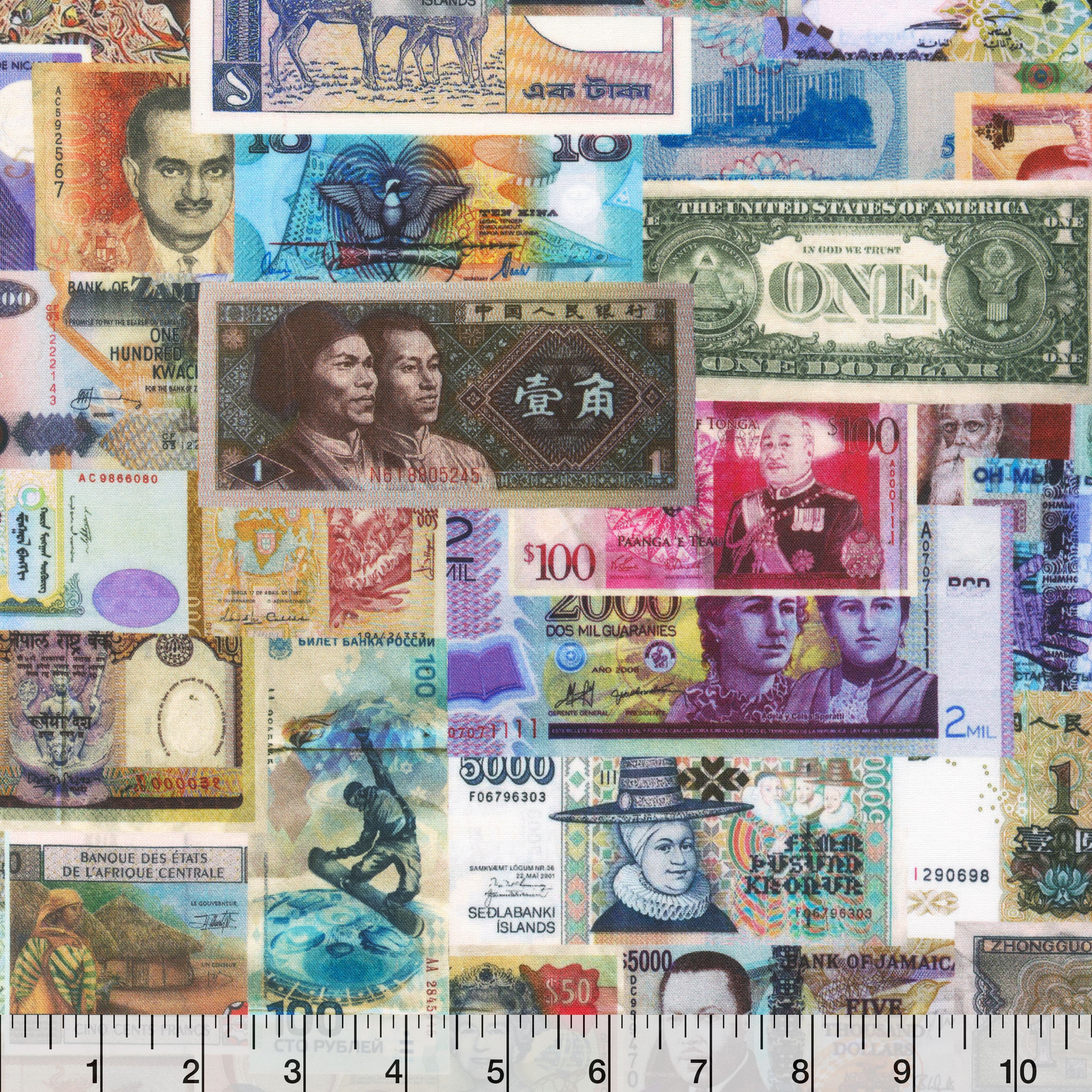 Robert Kaufman Foreign Currency Cotton Fabric