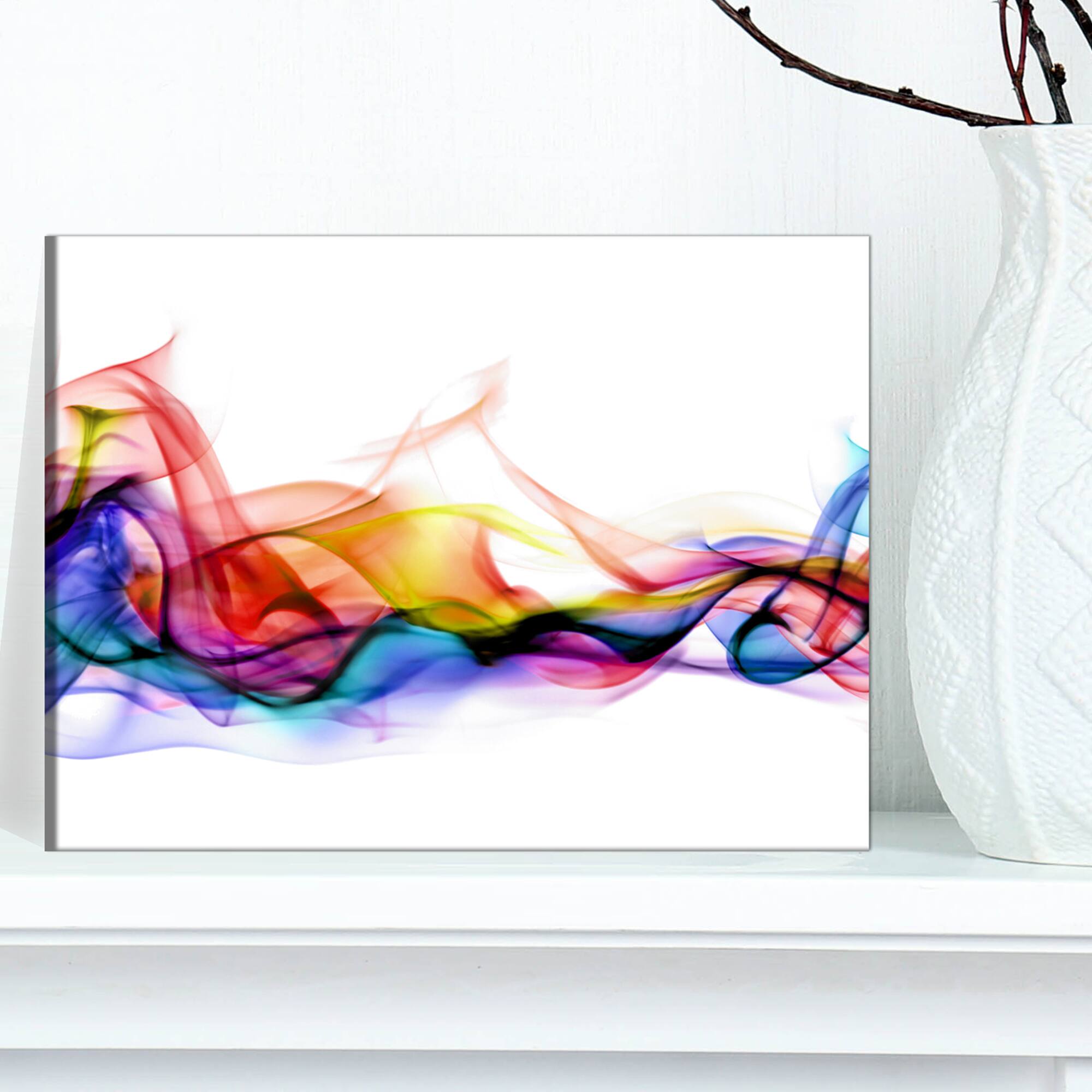 Designart - Abstract Smoke - Contemporary Artwork
