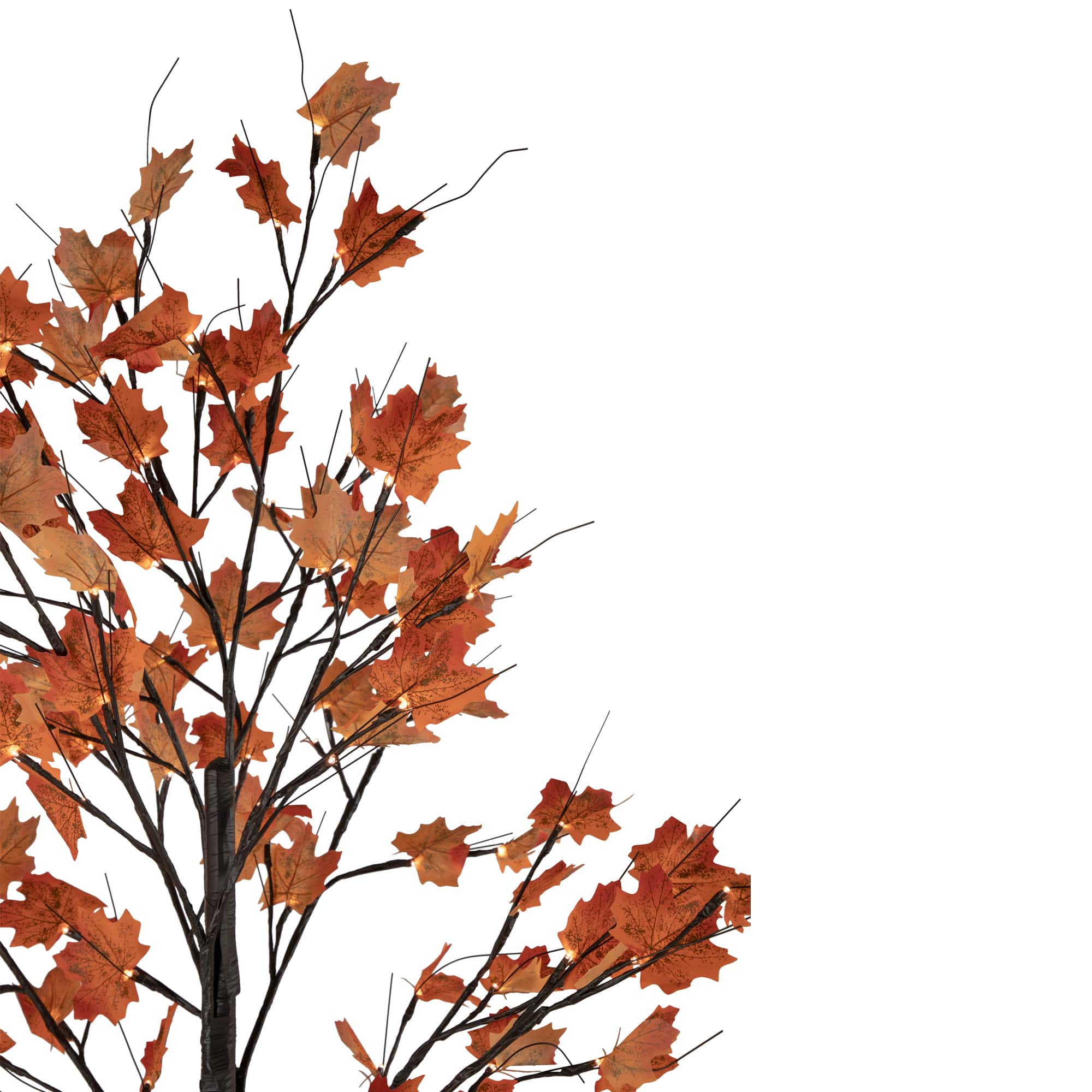 6ft. Warm White LED Lighted Autumn Harvest Maple Leaf Tree