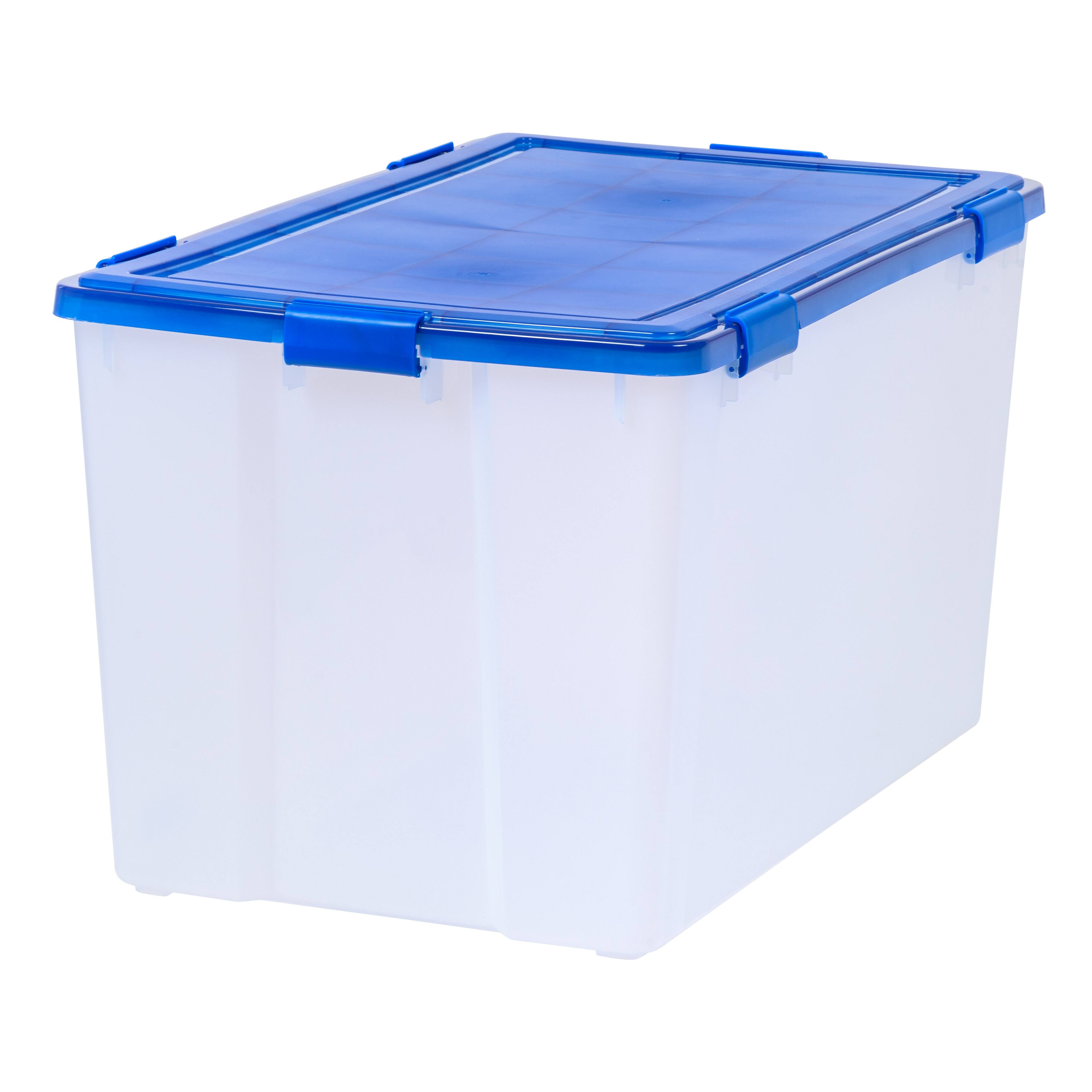 IRIS&#xAE; 156qt. Clear Ultimate Box with Blue Buckle Lid