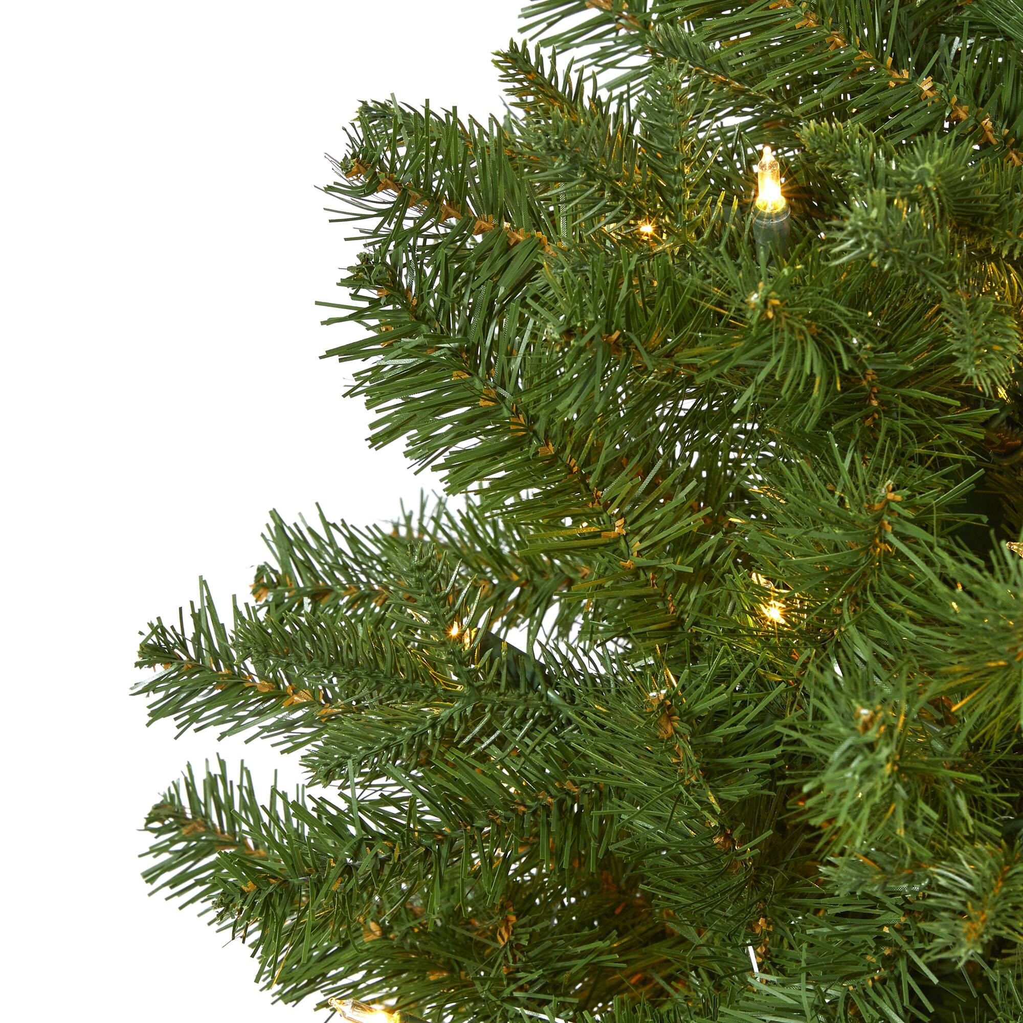 5ft. Pre-Lit Vancouver Spruce Artificial Christmas Tree, Warm White LED Lights