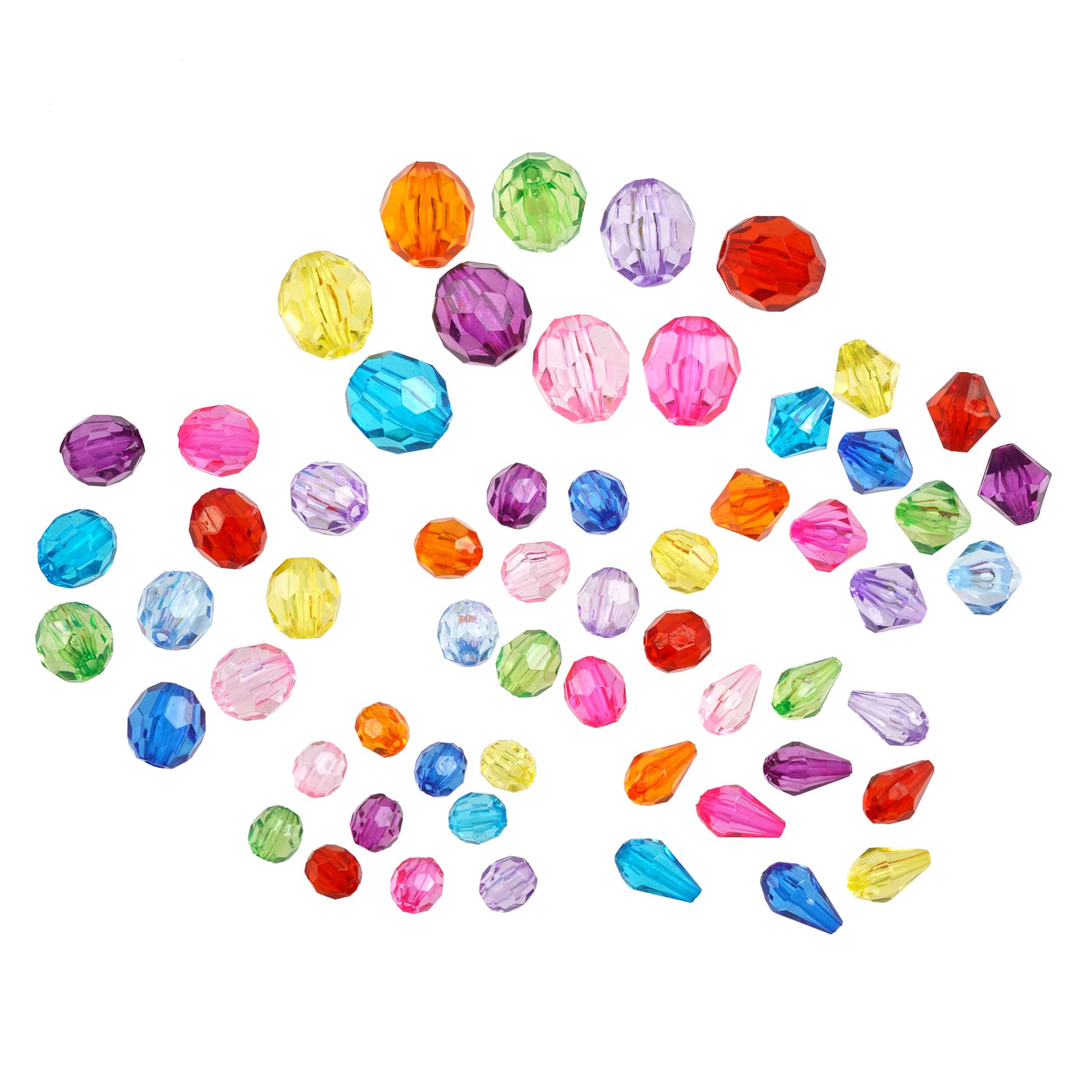 12 Pack: 1lb. Multicolor Faceted Beads by Creatology™
