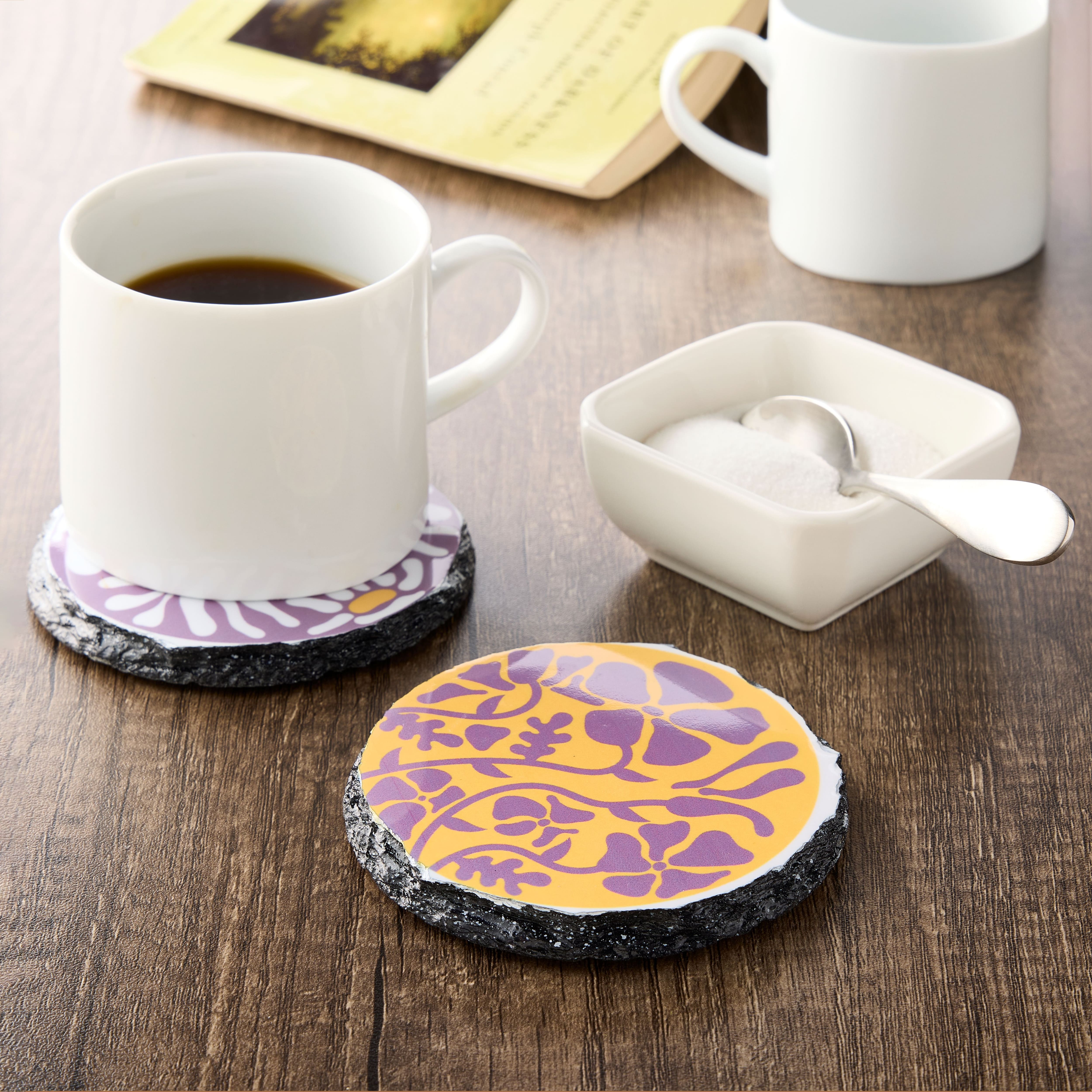 Round Slate Sublimation Coasters by Make Market&#xAE;, 2ct.