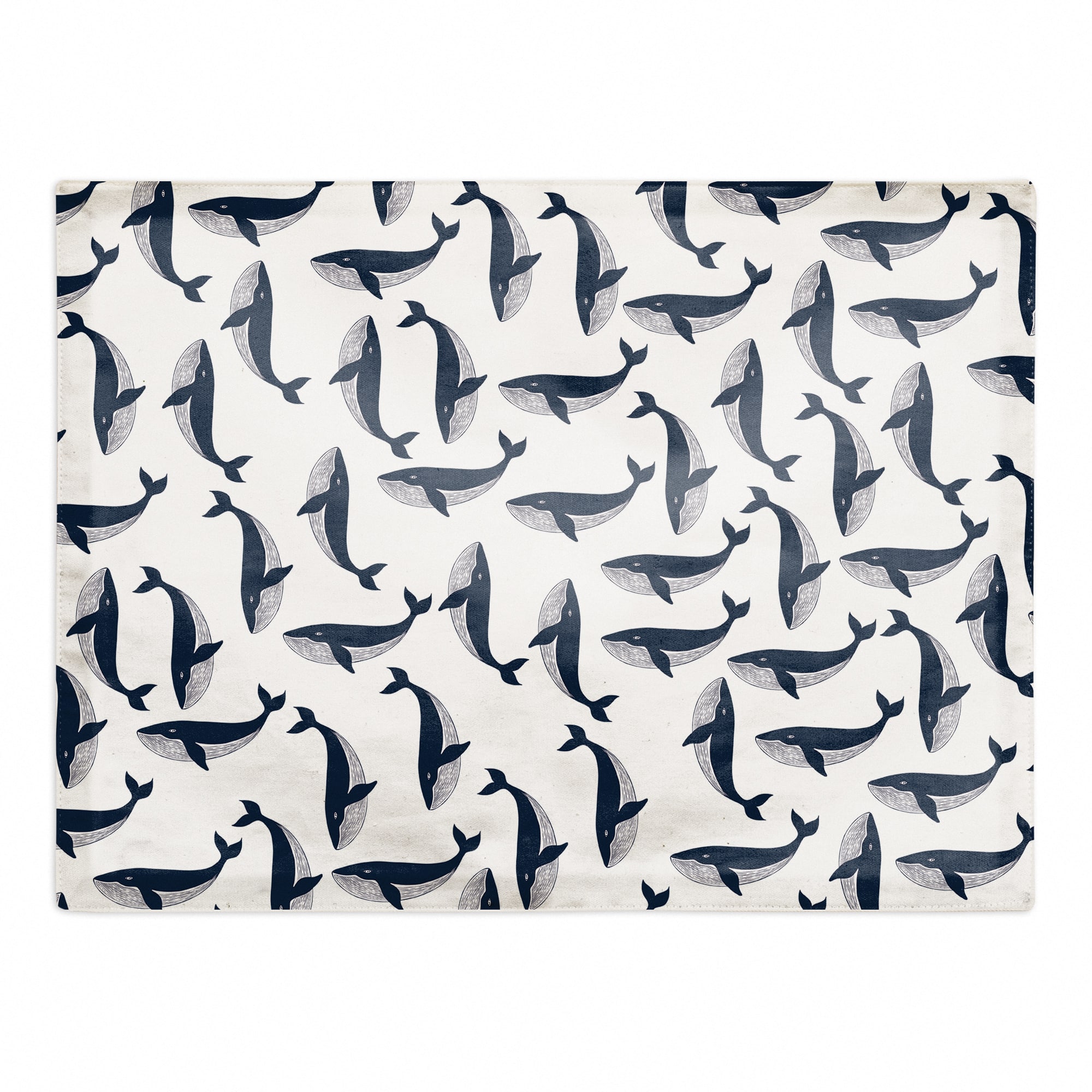 Whale Pattern 18" x 14" Poly Twill Placemat