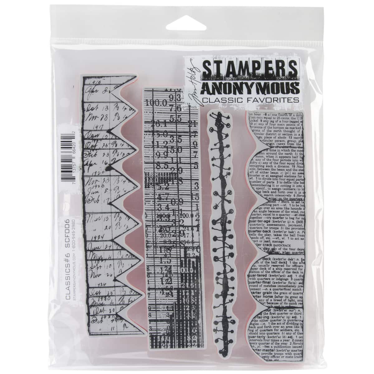 Stampers Anonymous Tim Holtz&#xAE; Classics No.6 Cling Stamps