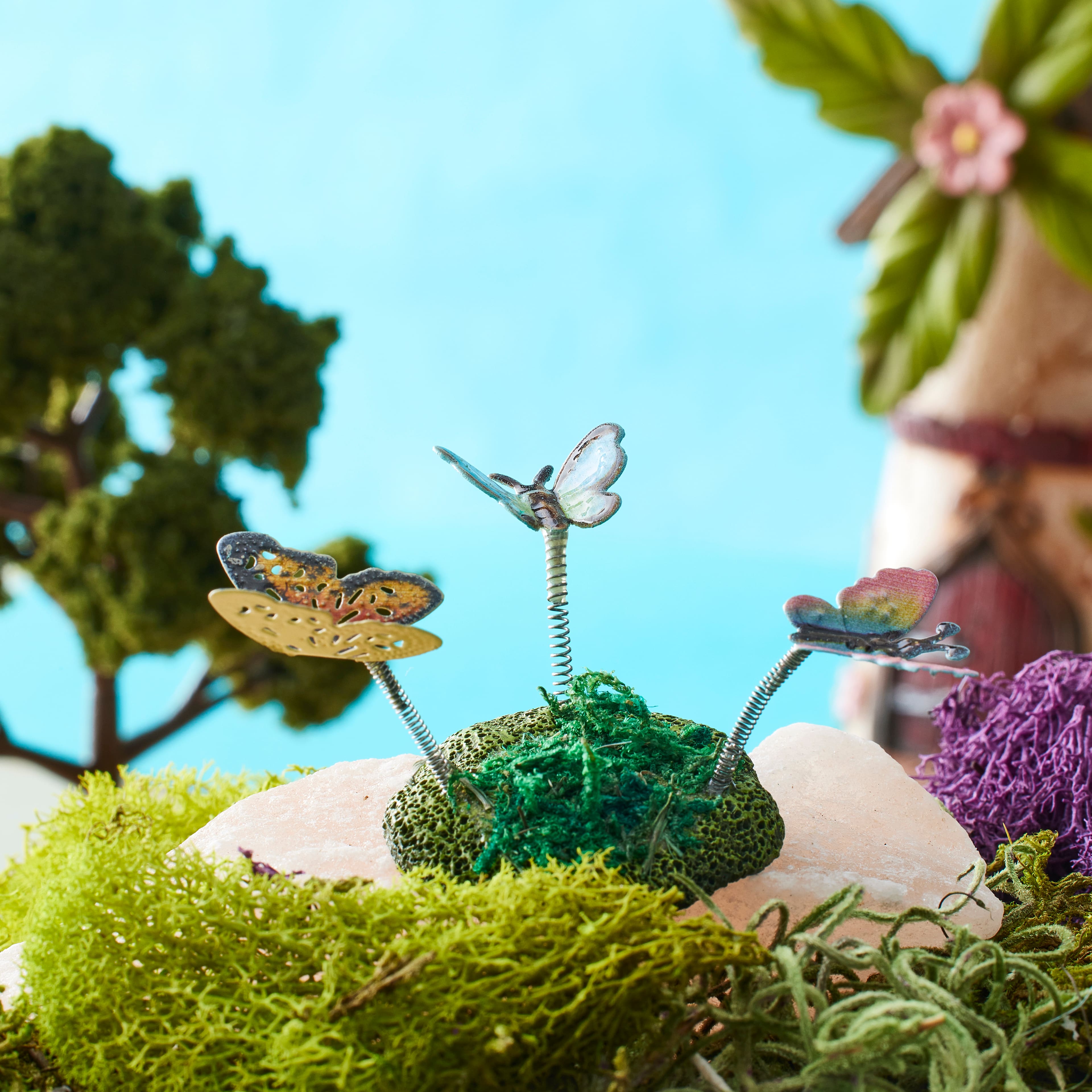 Mini Butterflies on Coil with Moss by Make Market®