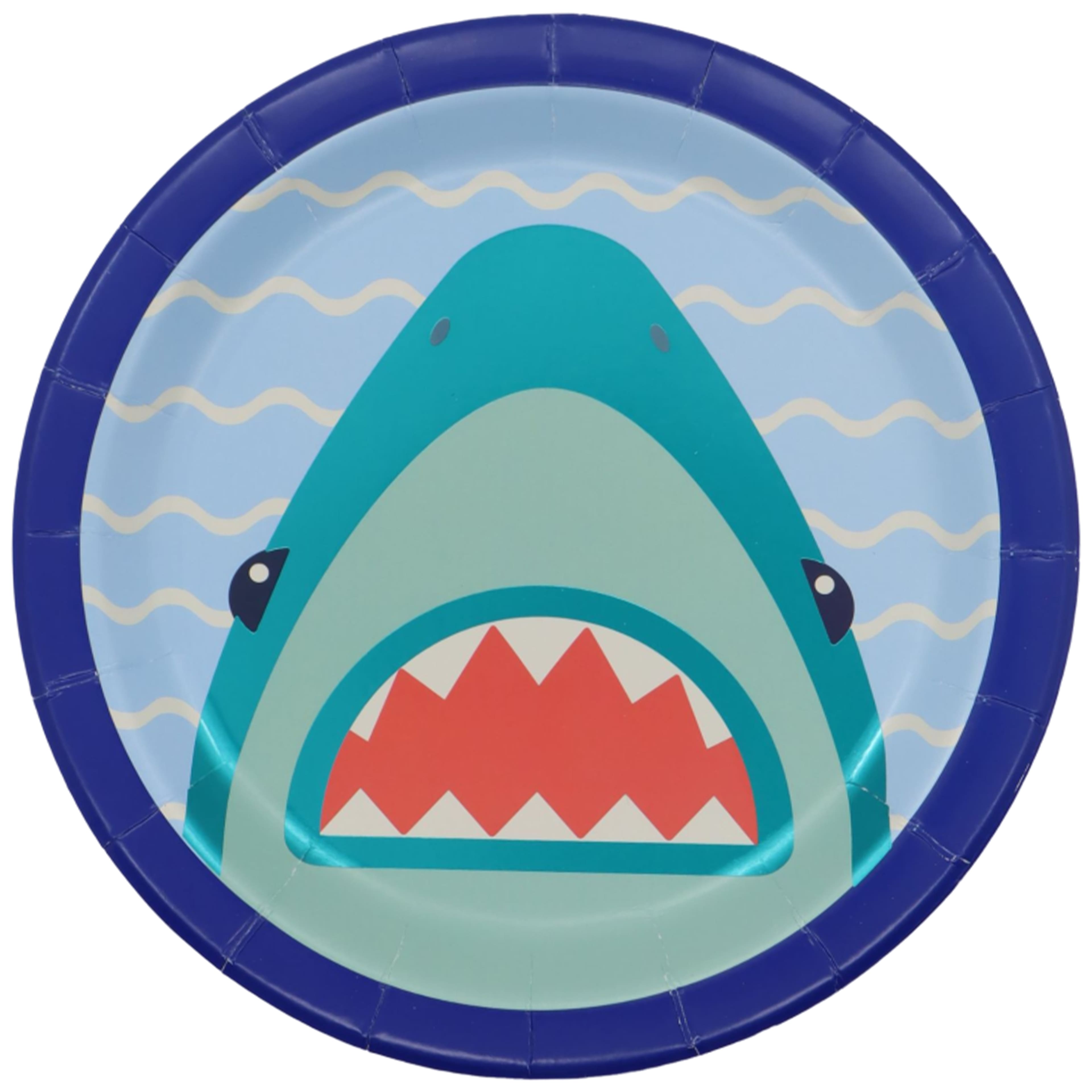 7&#x22; Blue Foil Shark Snack Plates, 8ct. by Celebrate It&#x2122;