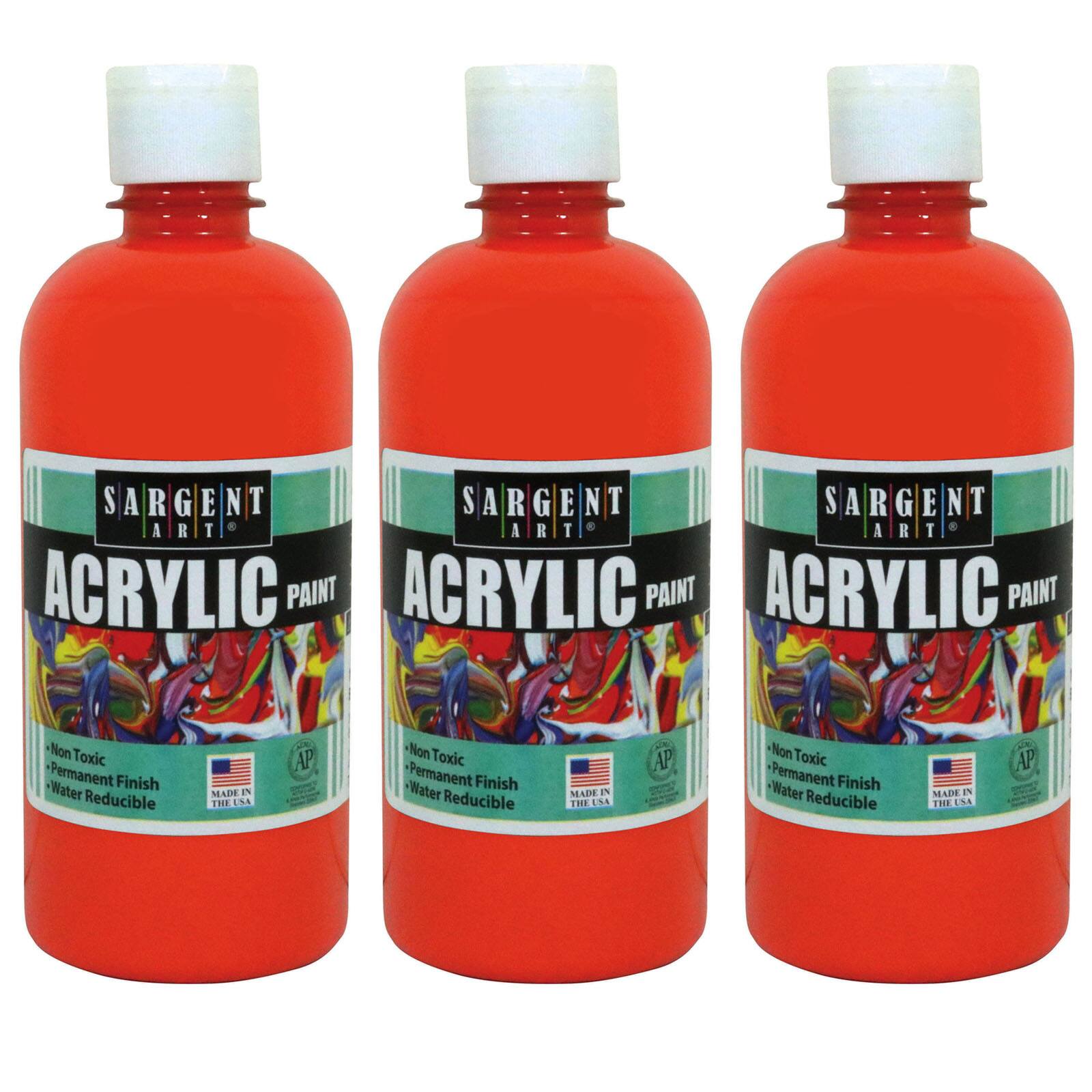 4 Packs: 3 ct. (12 total) Sargent Art® Acrylic Paint