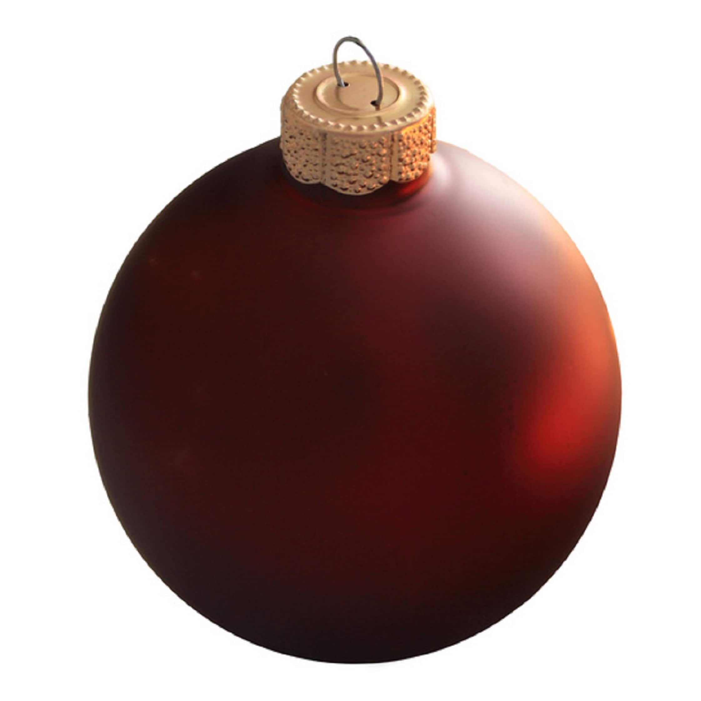 Whitehurst 40 Pack 1.5&#x22; Christmas Matte Glass Ball Ornaments 