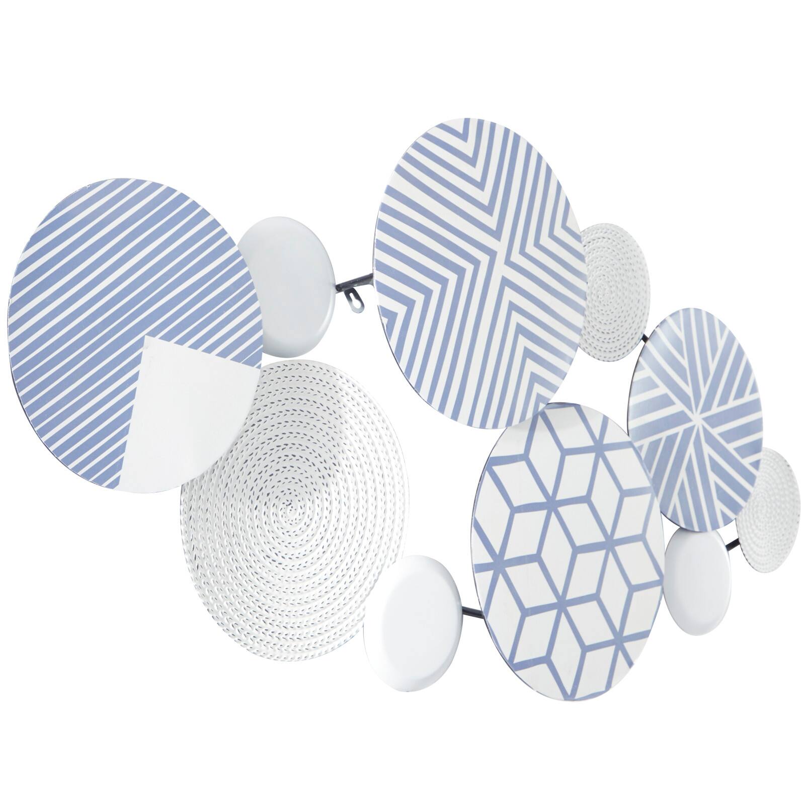 CosmoLiving by Cosmopolitan 46&#x22; Metal Plates with Intricate Patterns Wall D&#xE9;cor