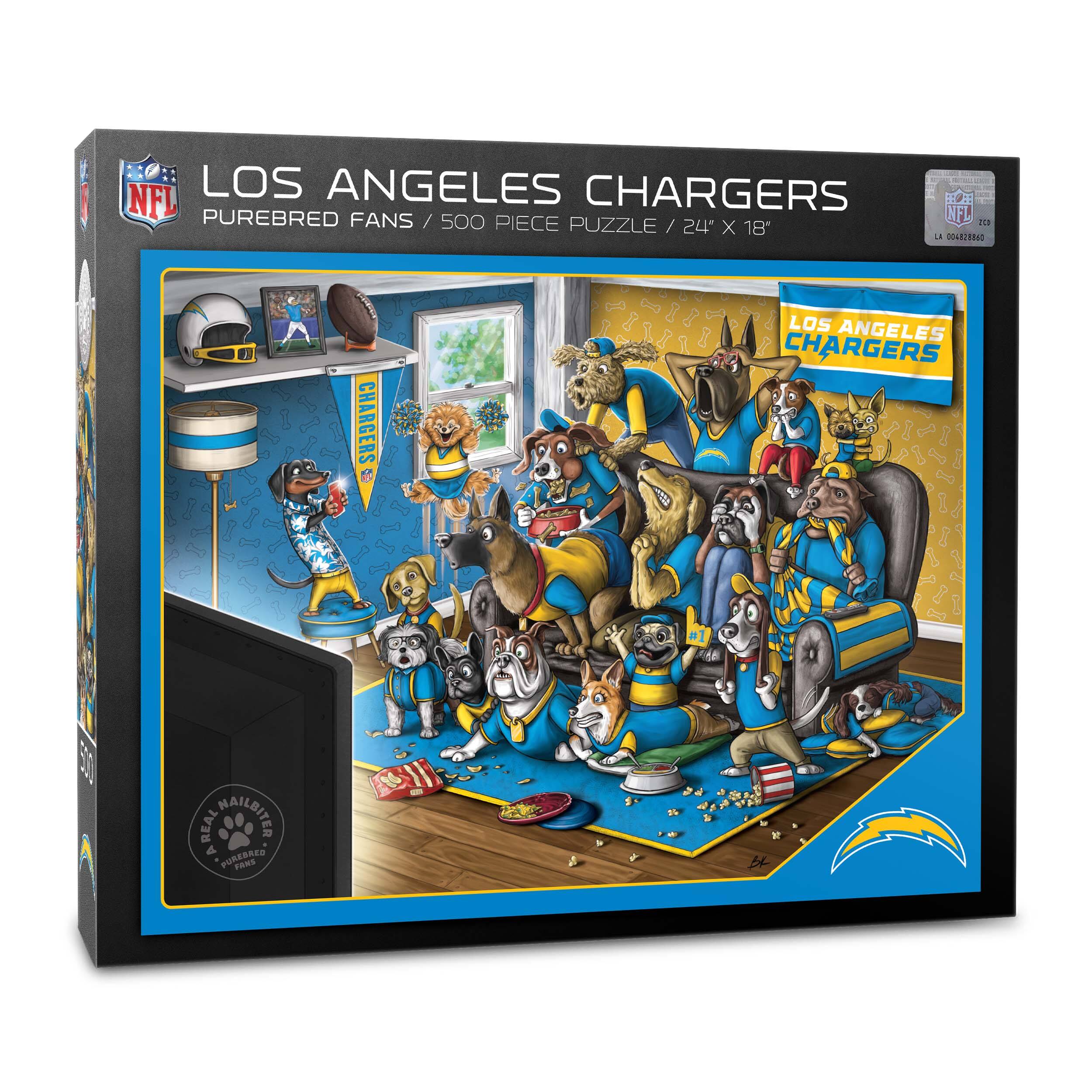 NFL Purebred Fans A Real Nailbiter 500 Piece Puzzle By Youthefan in Los Angeles Chargers | 18" x 24" | Michaels®