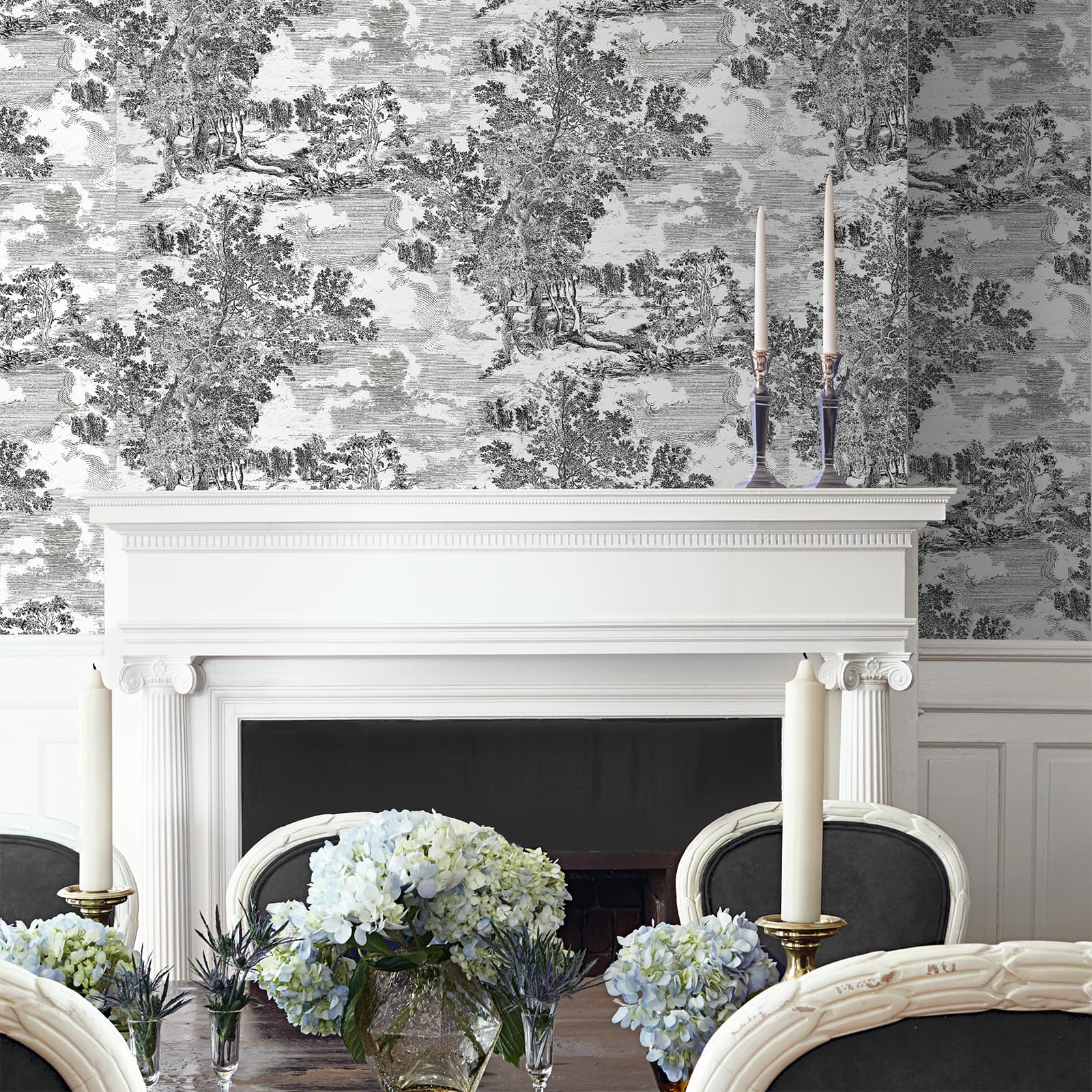 Surface Style Serene Scenes Toile Peel &#x26; Stick Wallpaper