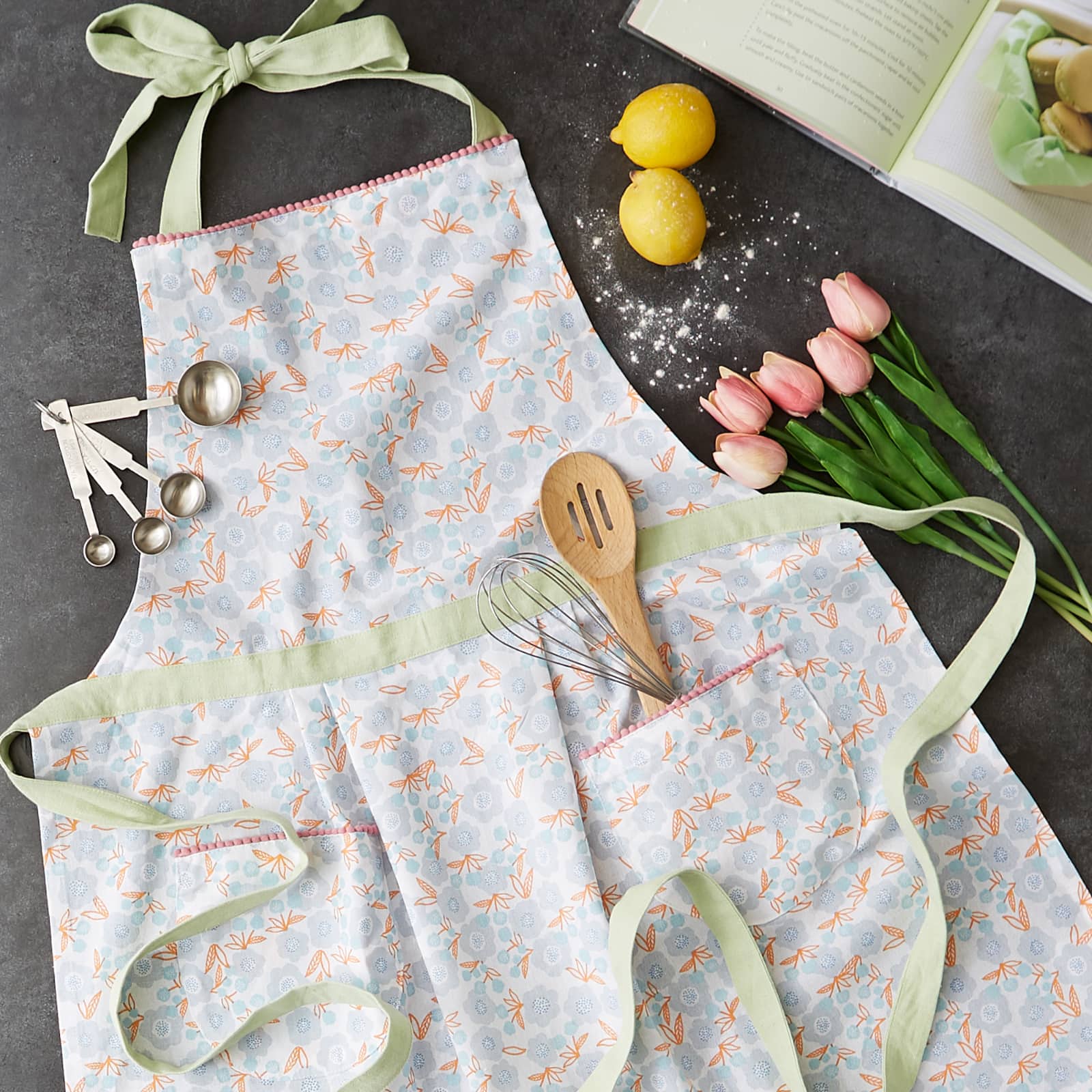 Blue Blossom Printed Apron