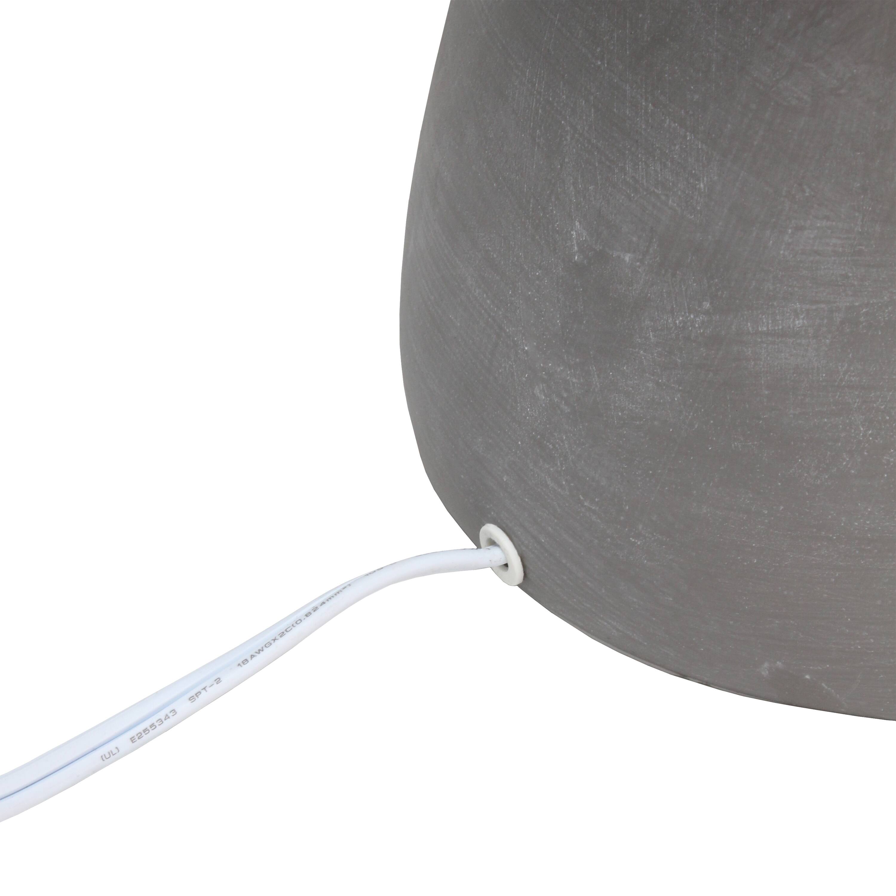 Simple Designs&#x2122; 17&#x22; Round Concrete Table Lamp