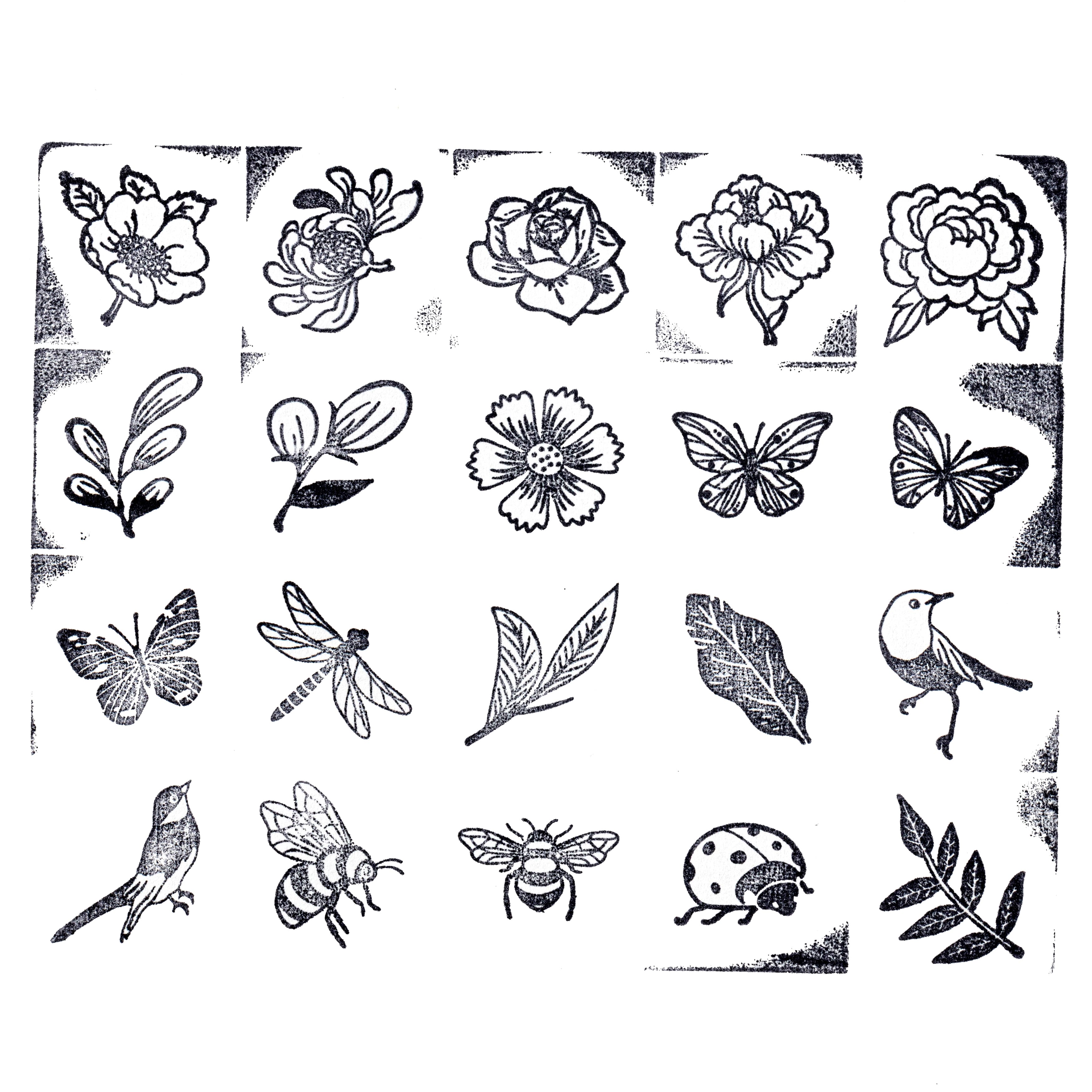 Bugs & Flowers Wood Stamp Set by Recollections®