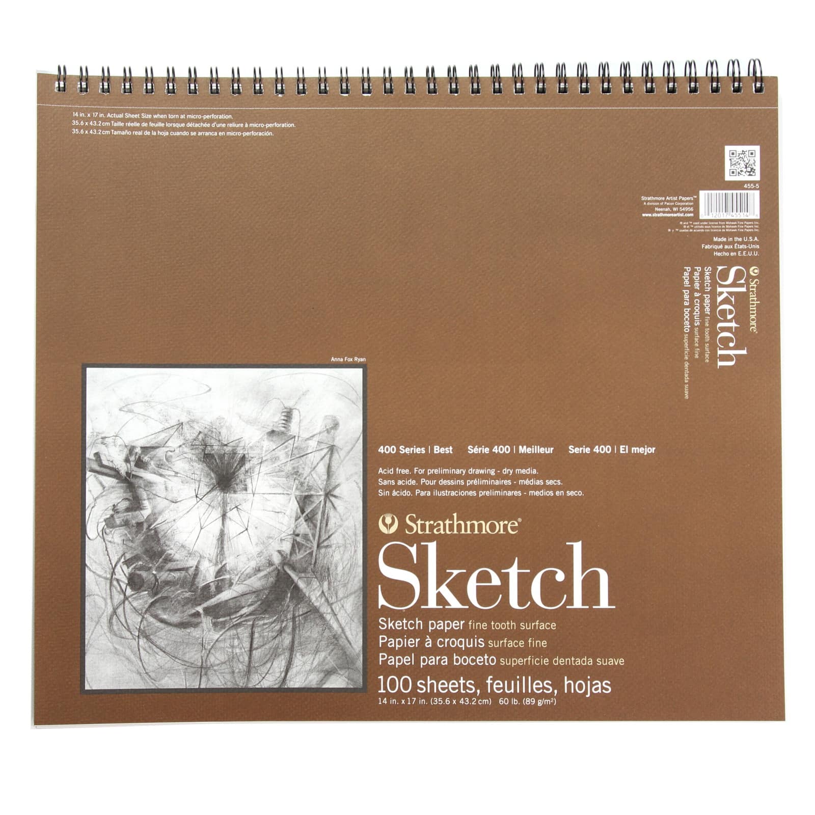 Strathmore® 400 Series 14" x 17" Sketch Paper Pad, 100 Sheets