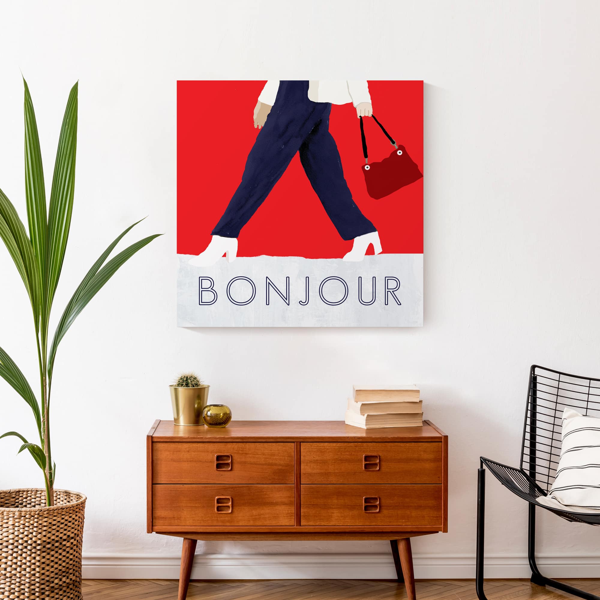 Bonjour Canvas Wall Art