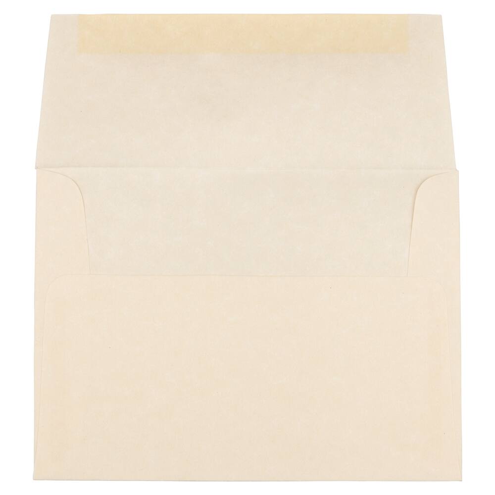 JAM Paper 4.375" x 5.75" Recycled Parchment Invitation Envelopes, 50ct.