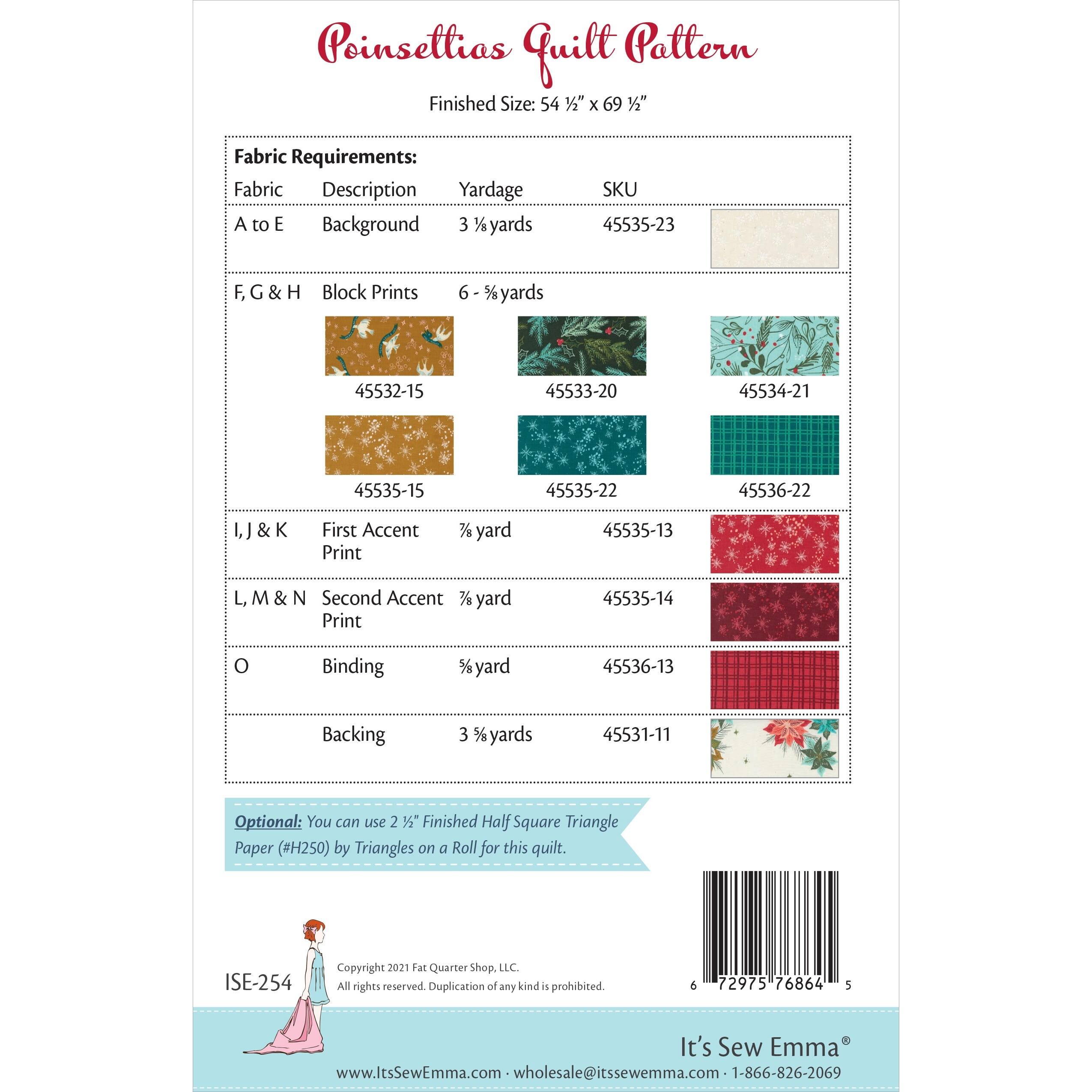 It's Sew Emma® Poinsettias Quilt Pattern Michaels