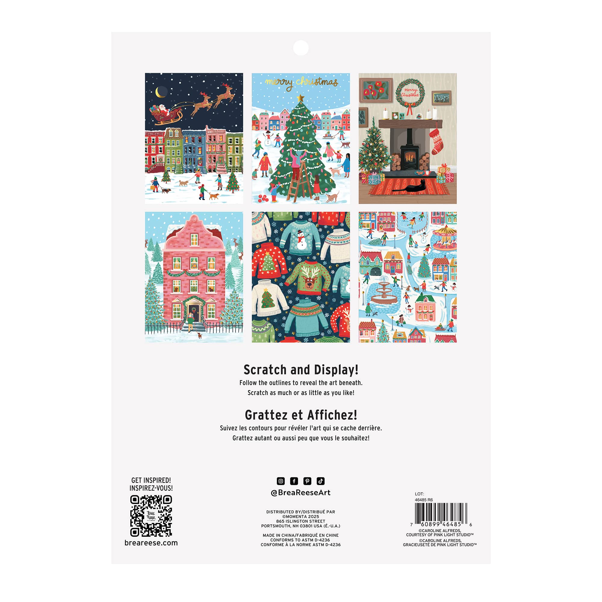 Brea Reese&#x2122; 9&#x22; x 12&#x22; Euro Christmas Scratch Paper Pad