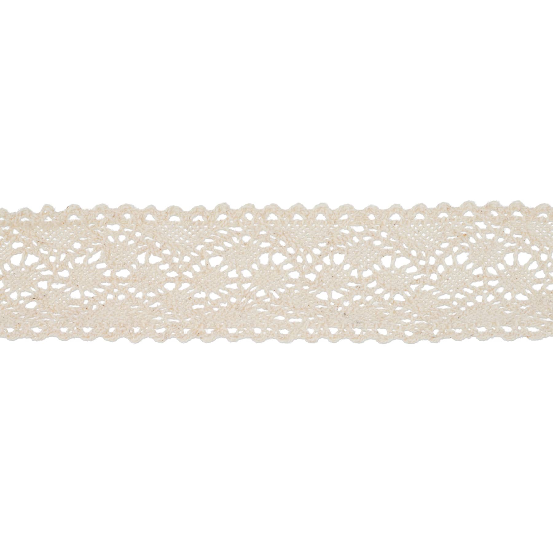 1.7&#x22; Scalloped Ivory Crochet Lace Trim by Celebrate It&#xAE;