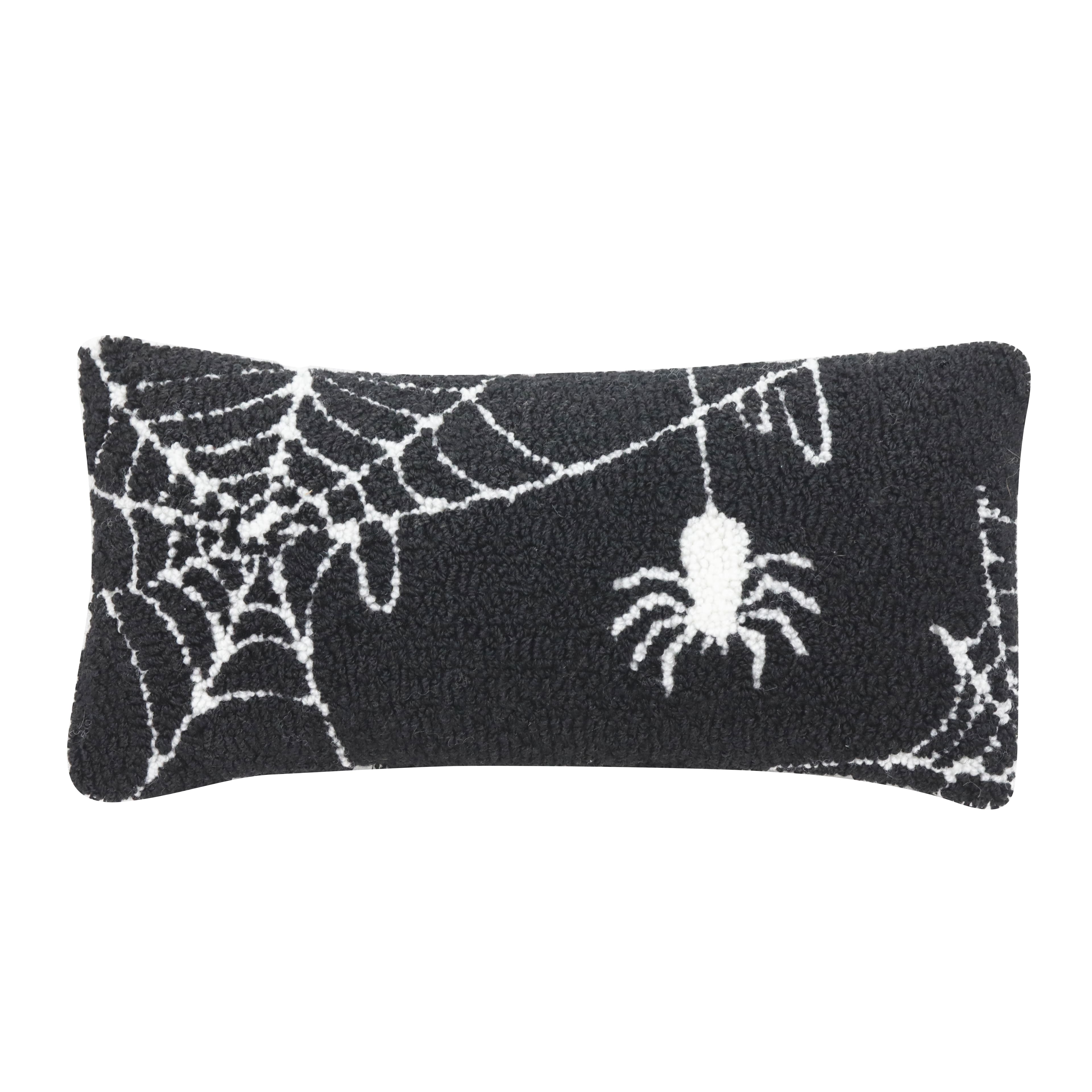 15.5&#x22; Black &#x26; White Spiderweb Throw Pillow by Ashland&#xAE;