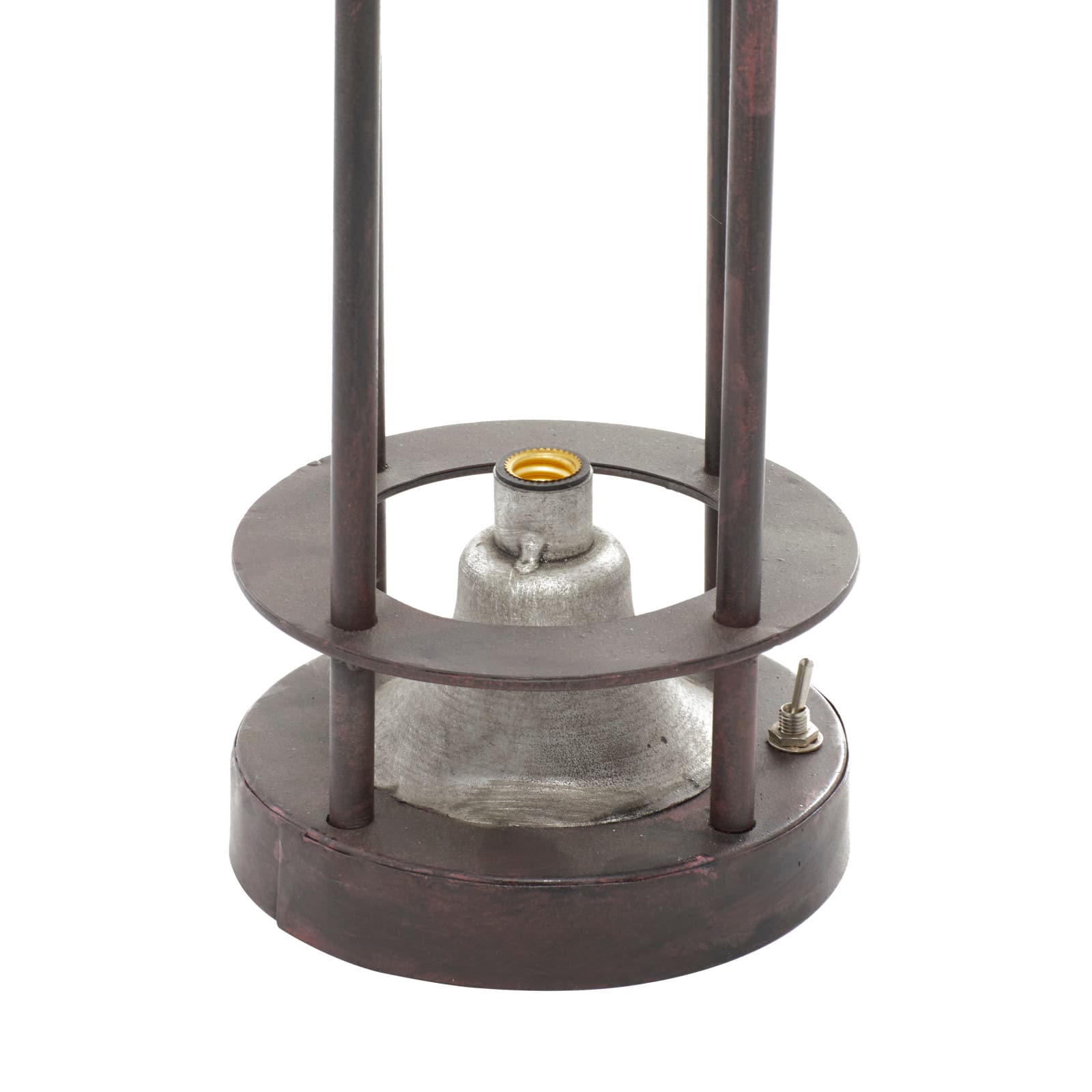 Brown Iron Industrial LED Lantern, 13&#x22; x 4&#x22; x 4&#x22;