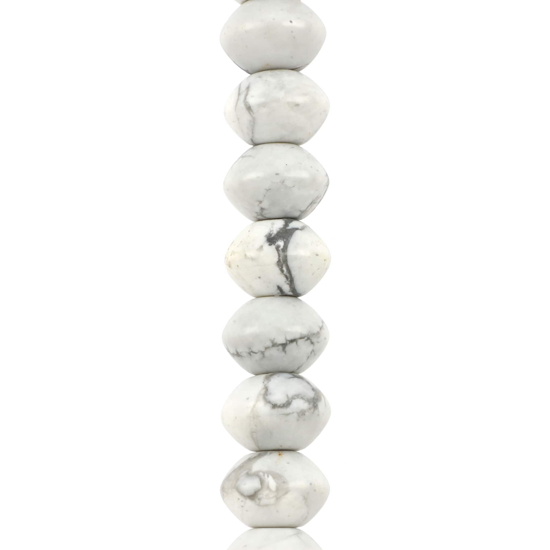 White Howlite Bicone Beads, 8mm by Bead Landing™