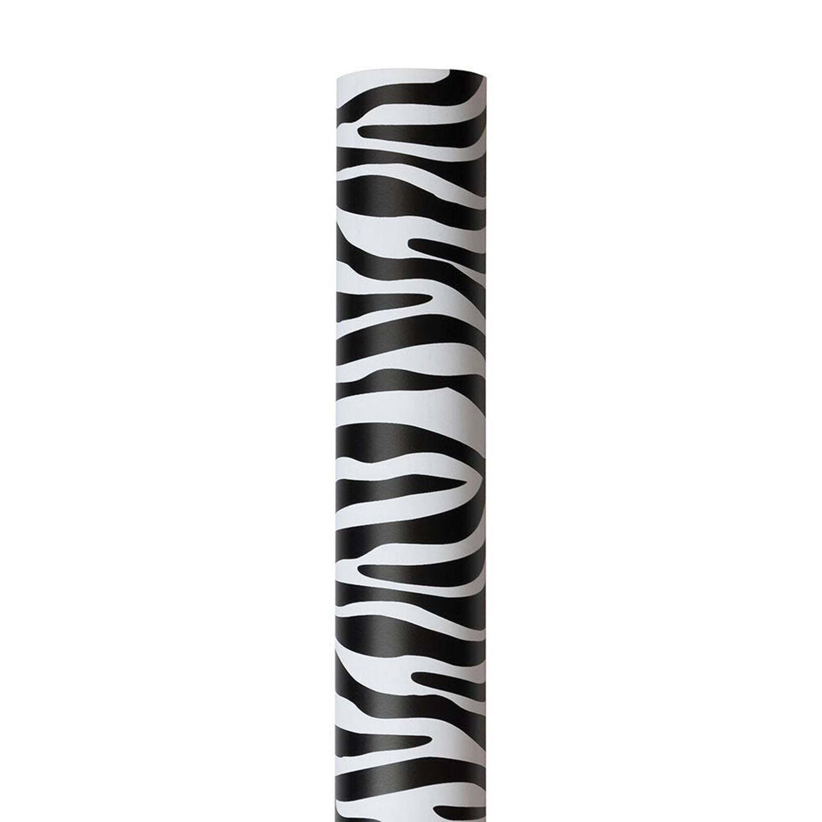 JAM Paper Safari Black &#x26; White Zebra Gift Wrap, 2ct.