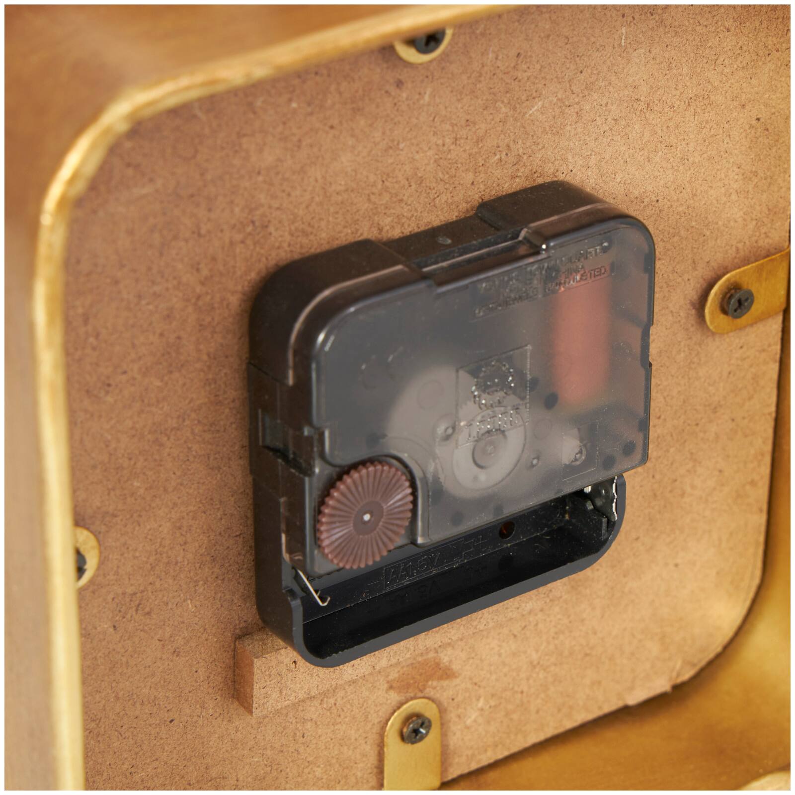 8" Gold Metal Scroll Antique Style Clock