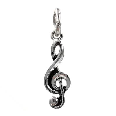 Charmalong™ Silver Plated Music Charm by Bead Landing™ image