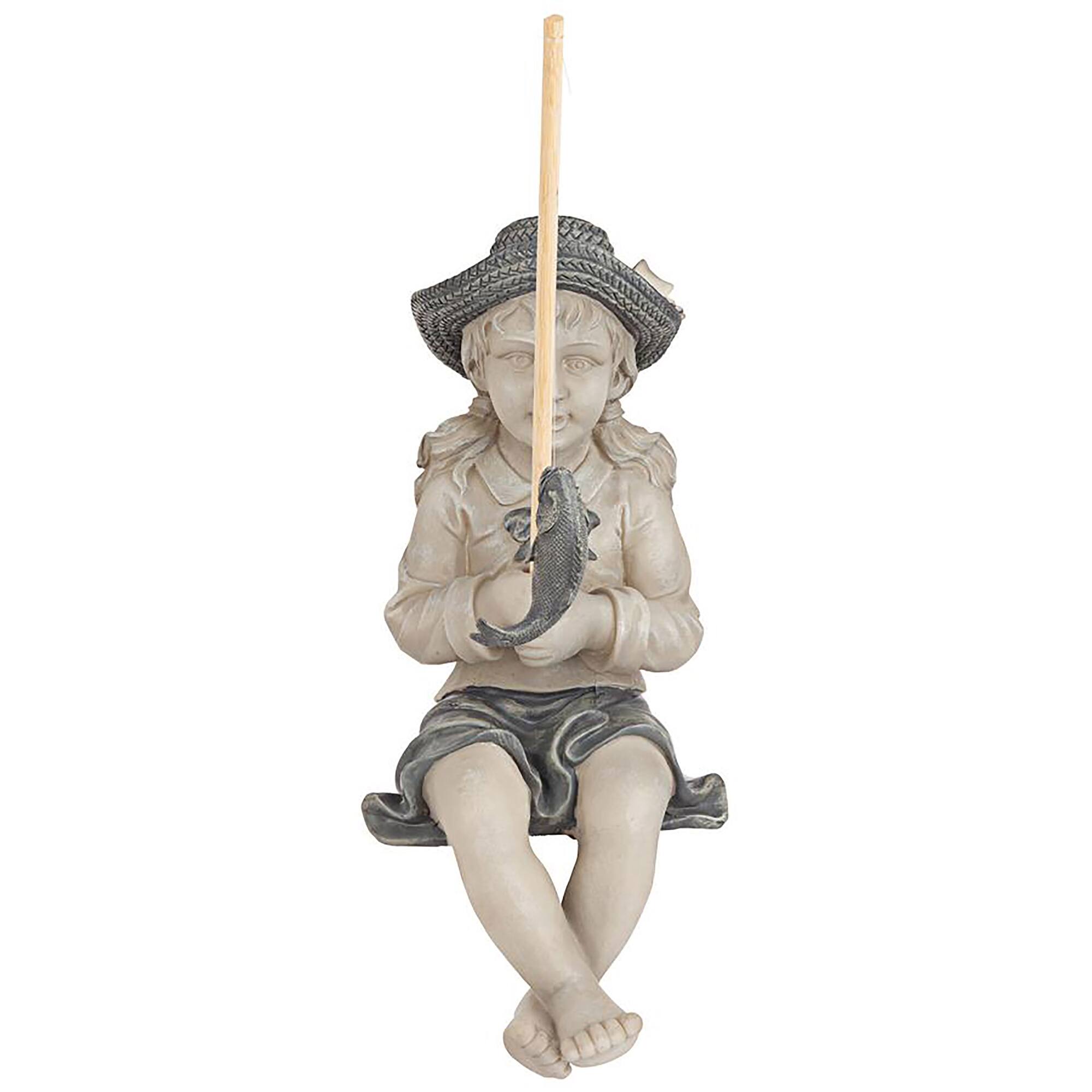 Design Toscano 17&#x22; Nellie&#x27;s Big Catch Fisherwoman Statue